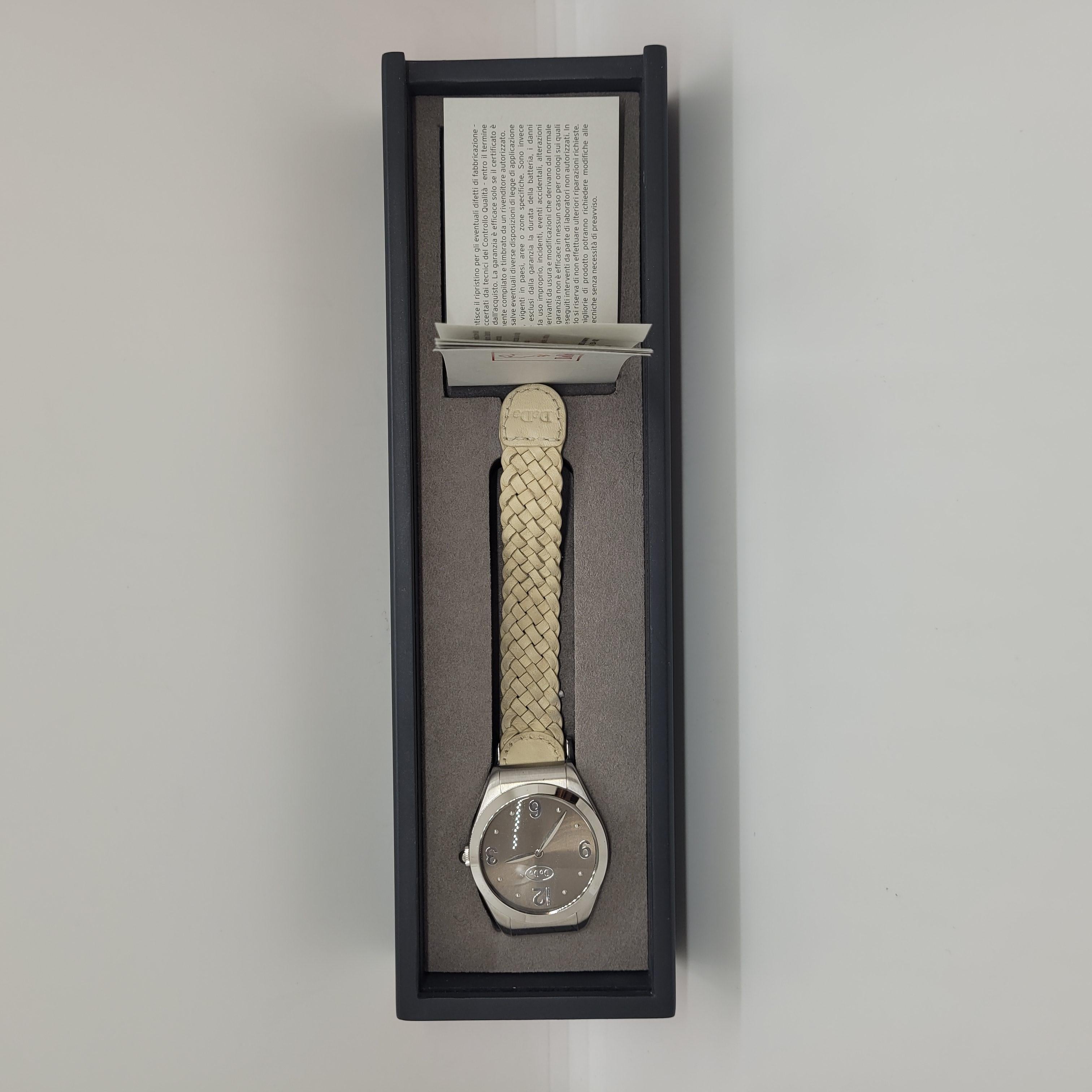 Montre-bracelet italienne DoDo, acier et cuir, 21e siècle, Nouveau 5