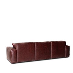 Dodo Mahogany Leather Sofa by Mantellassi 1926