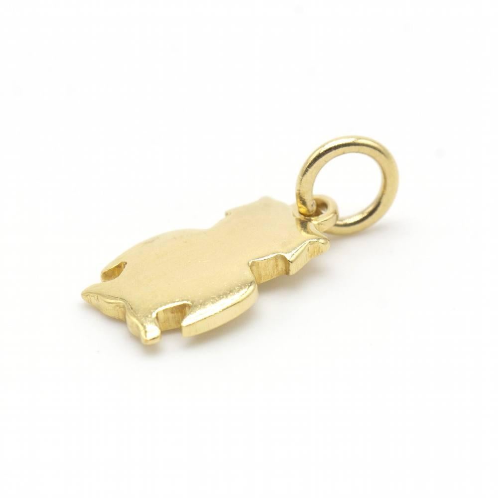 Pendentif de la maison italienne DODO en or jaune pour femme : 2.0 grammes : 2.0 cm de long, anneau compris : Or jaune 18K : Cet article est en bon état : Ref : D363542SO