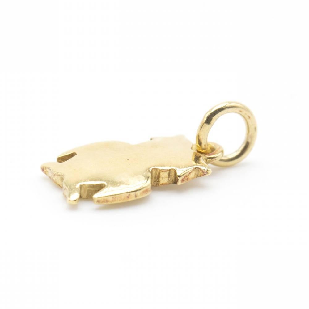 Ciondolo dell'azienda italiana DODO in oro giallo per donna : 2,0 grammi : 2,0 cm di lunghezza, incluso l'anello : Oro giallo 18 carati : Questo articolo è in buone condizioni: Ref: D363543SO
