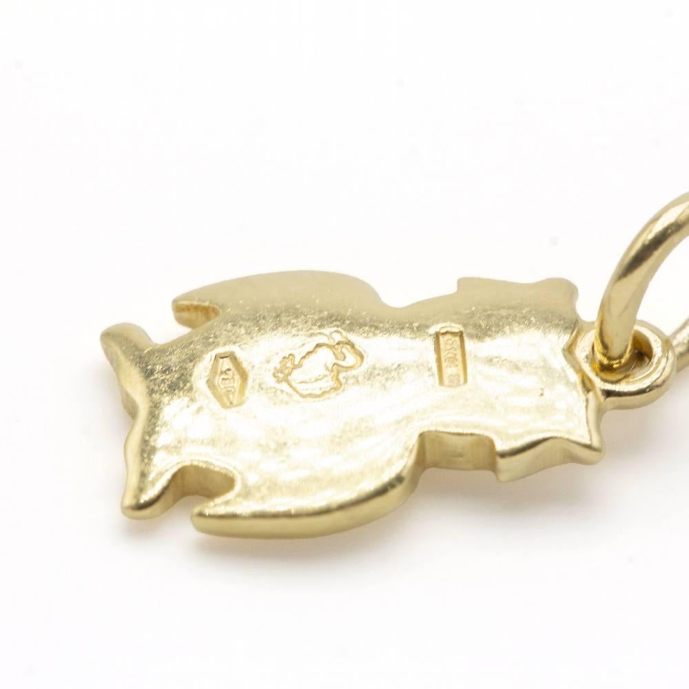 DODO Pendentif hibou en or jaune Bon état - En vente à Barcelona, CT