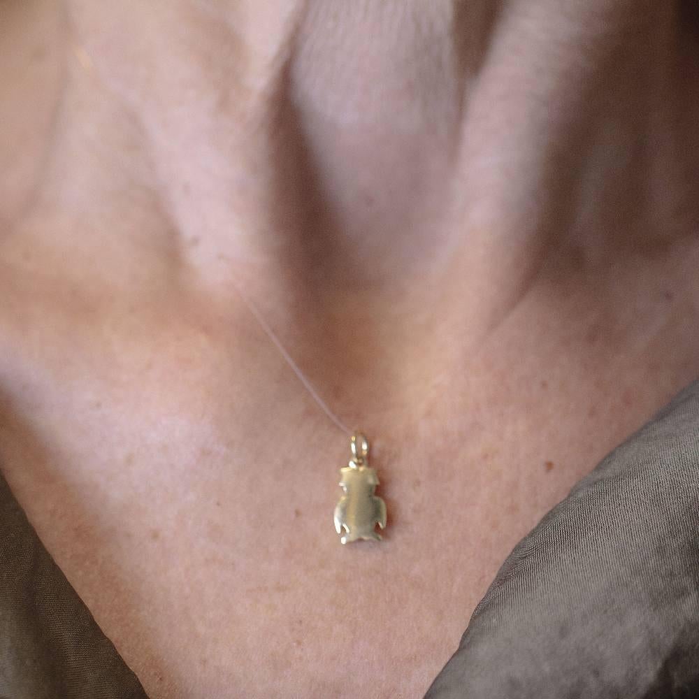 DODO Pendentif hibou en or jaune Pour femmes en vente