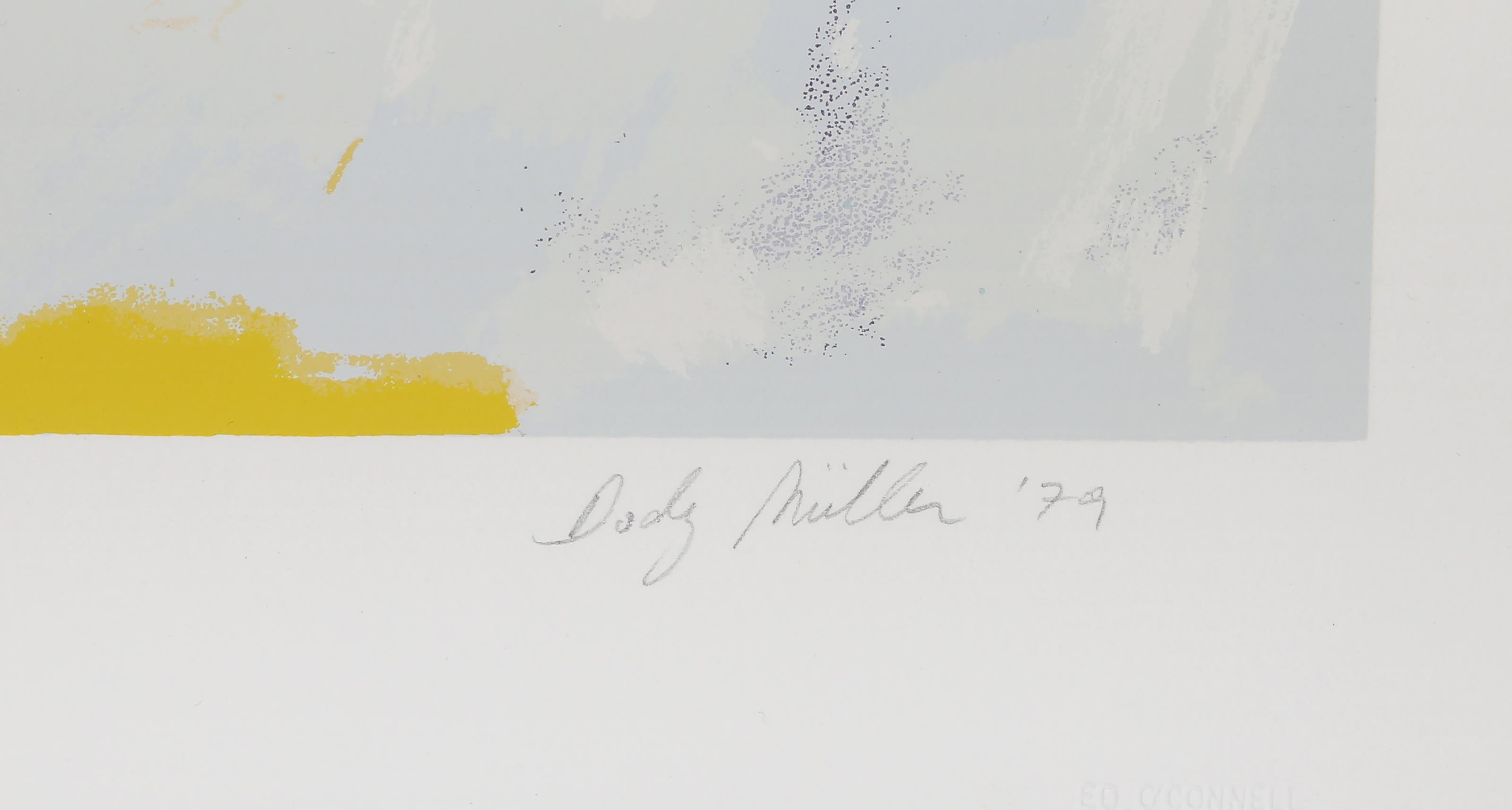 Gaviotas, paisaje marino Serigrafía de Dody Muller en venta 2
