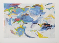Gabbiani, paesaggio marino Serigrafia di Dody Muller