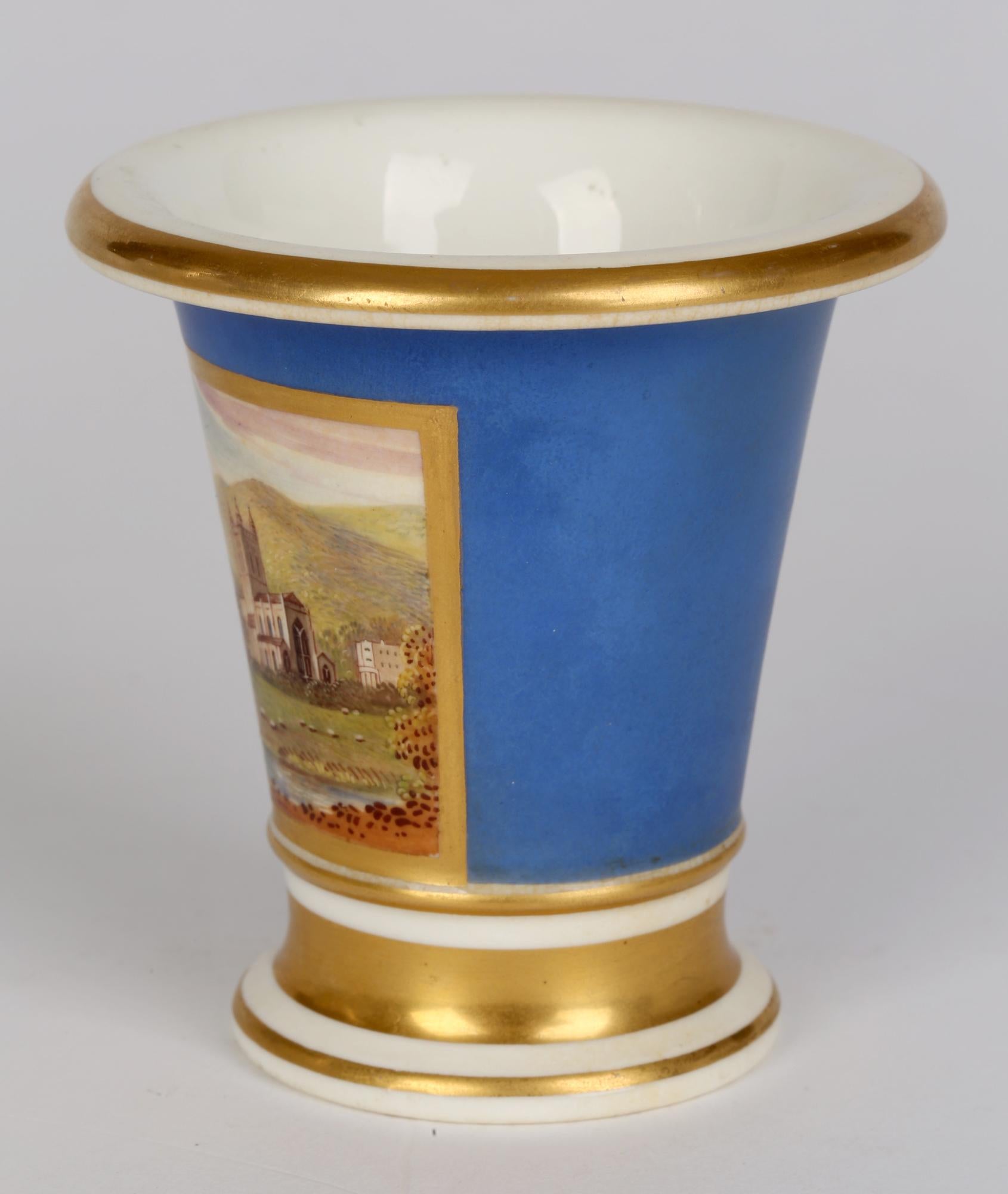 Doe & Rogers Worcester Malvern Priory Hand Painted Porcelain Spill Vase For Sale 3