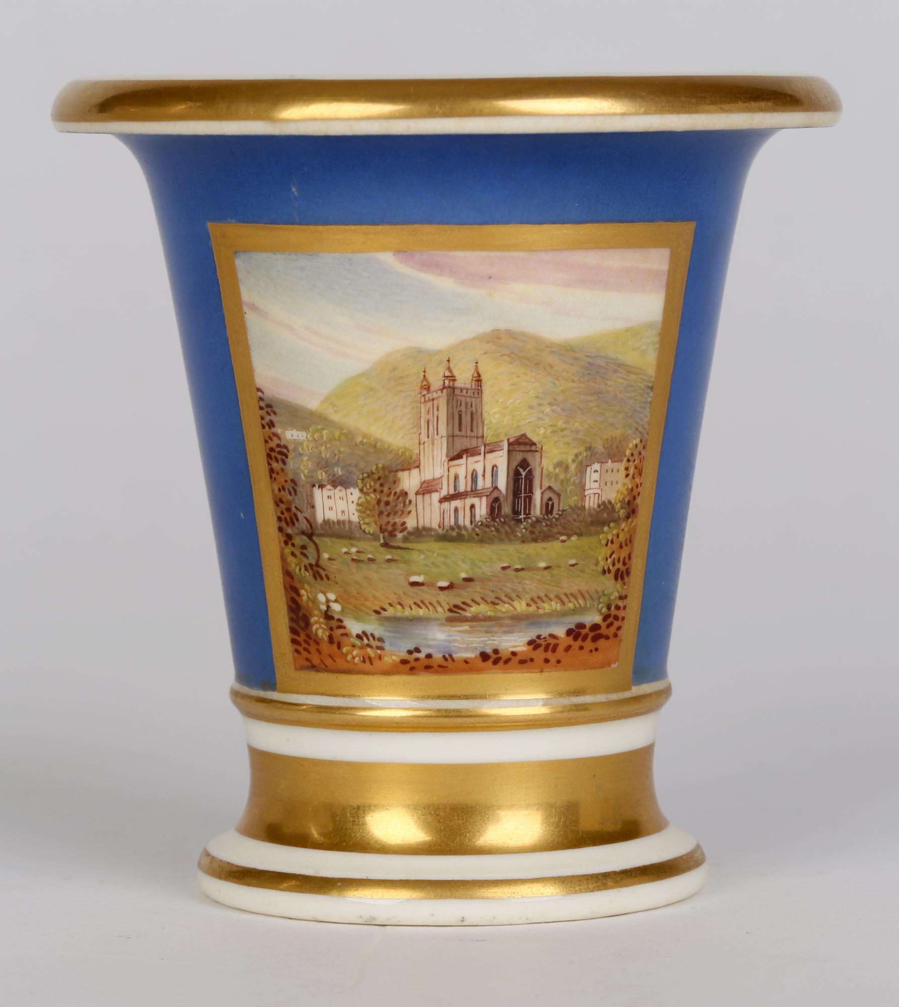 Doe & Rogers Worcester Malvern Priory Hand Painted Porcelain Spill Vase For Sale 5