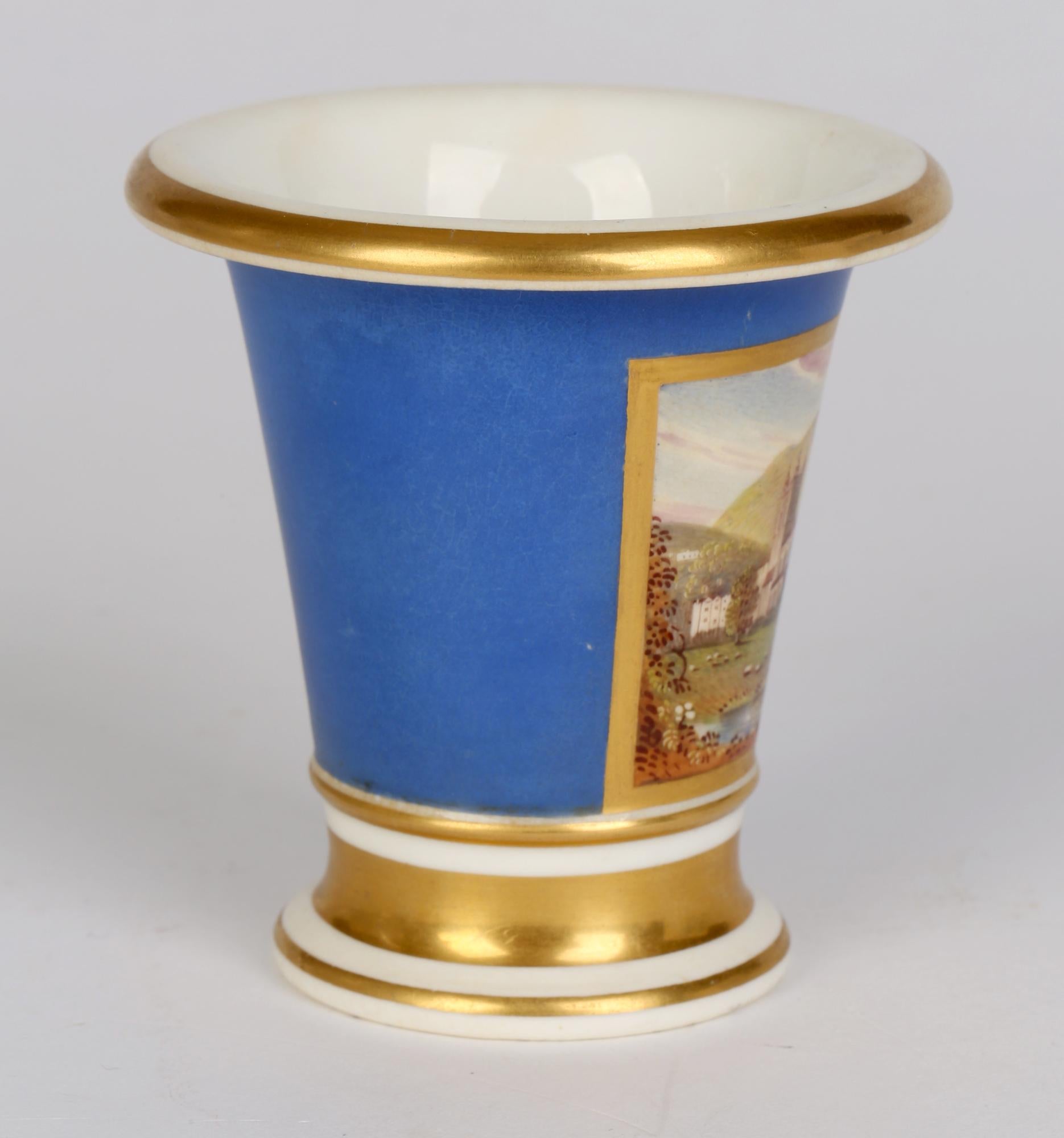 Doe & Rogers Worcester Malvern Priory Hand Painted Porcelain Spill Vase For Sale 1