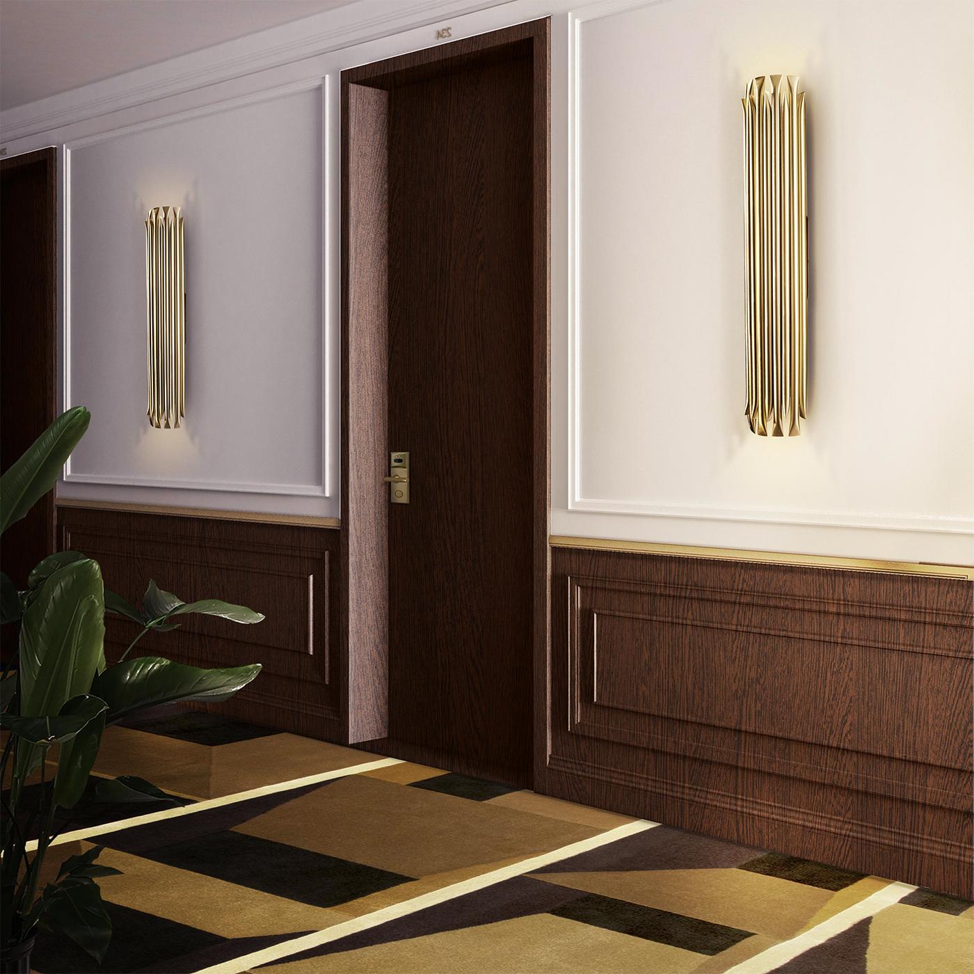 Lámpara de pared Doe Latón en venta