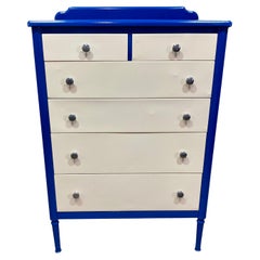 Doehler 1920-30 Steel Dresser - Refinished in Cream and Blue