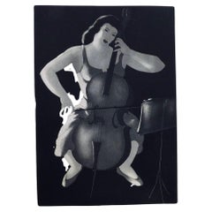 Aguatinta original de Doel Reed, 1948, "Música nocturna"