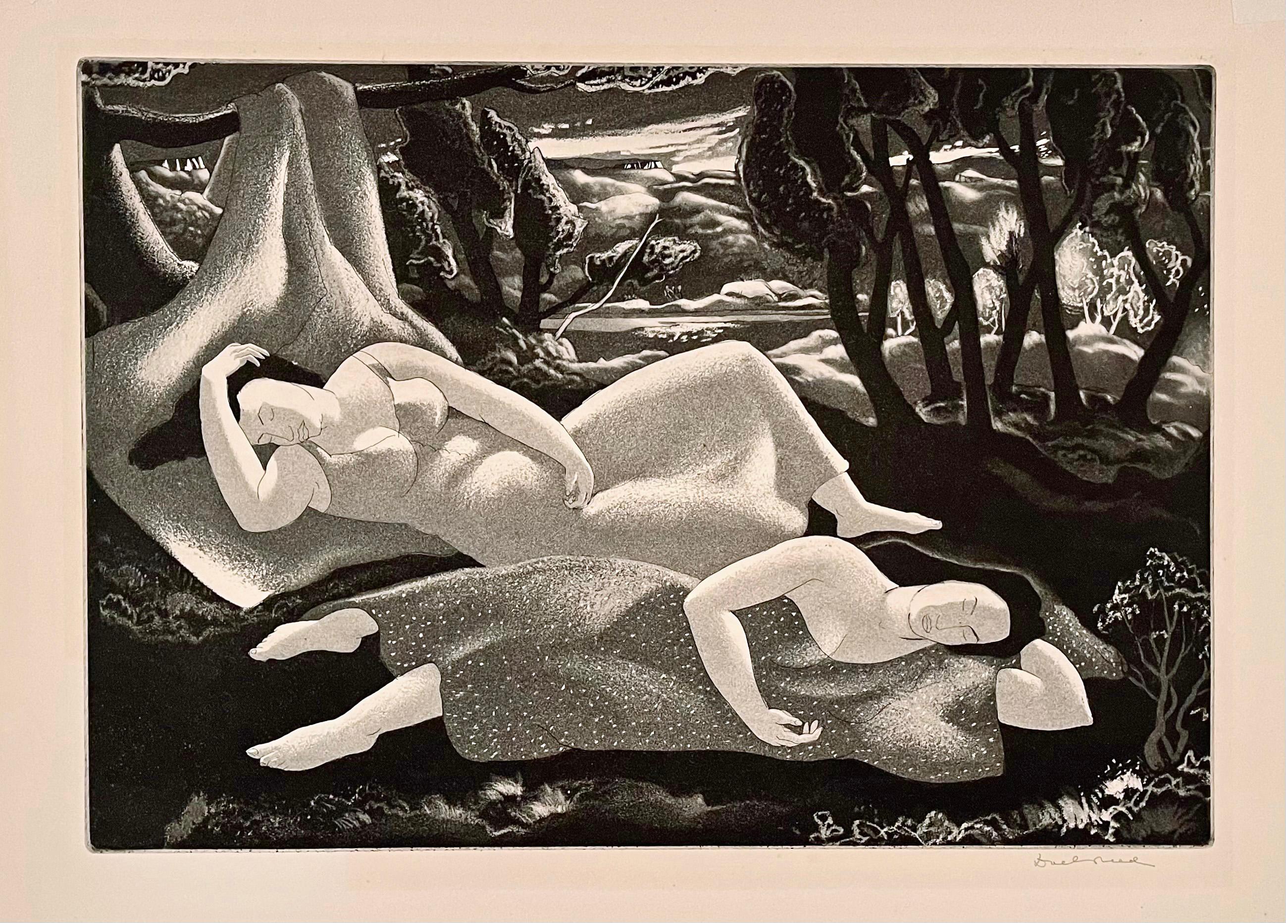 Figurative Print de Doel Reed - SIN TÍTULO (MUJERES DESCANSANDO; MUJERES DURMIENDO)