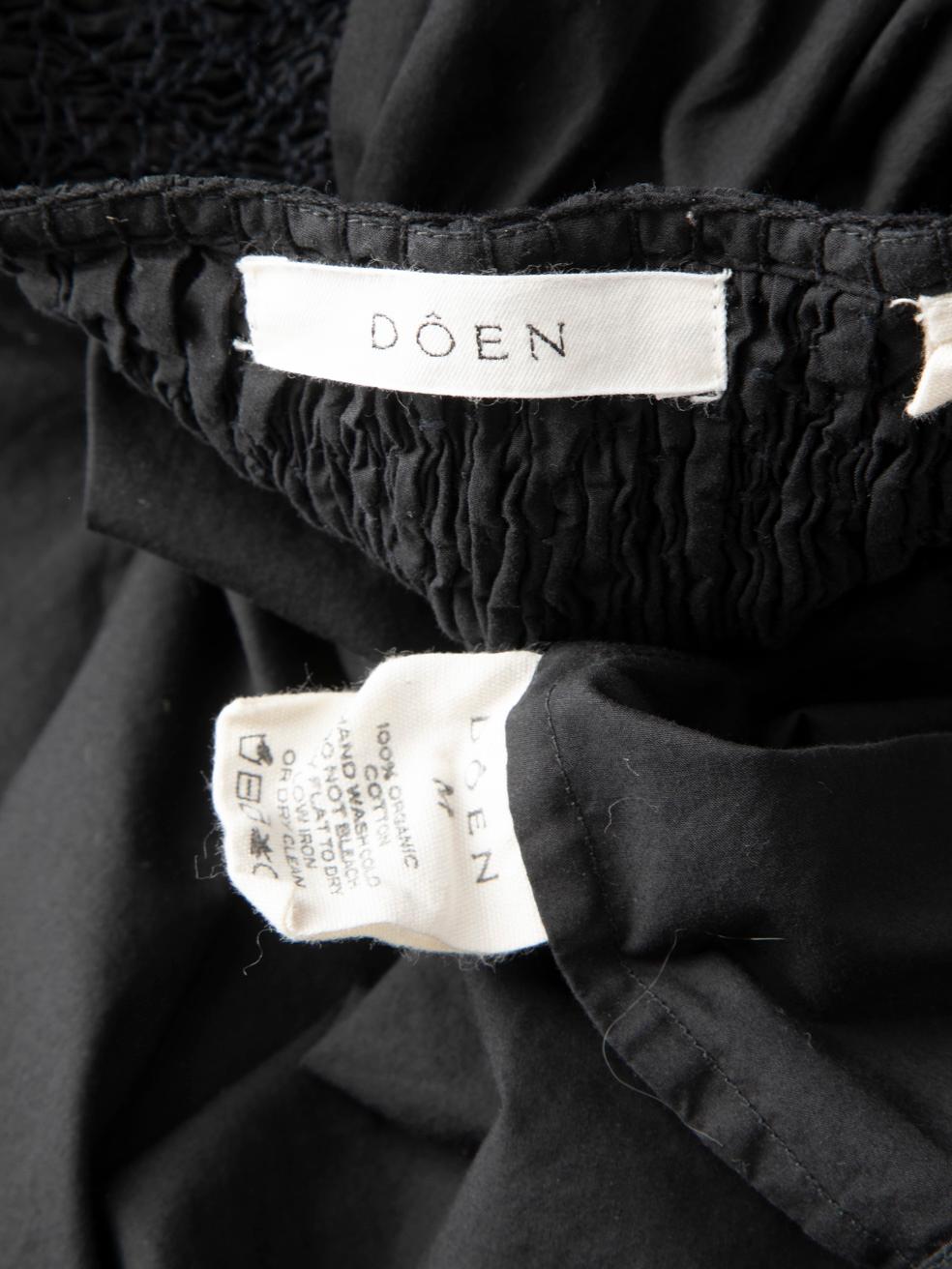 Women's DÔEN Black Balloon Sleeve Dress Size M For Sale