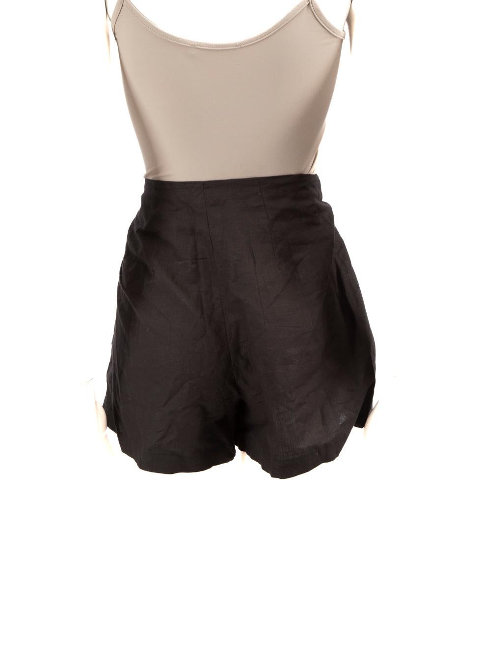 DÔEN Black High Rise Shorts Size S In New Condition In London, GB
