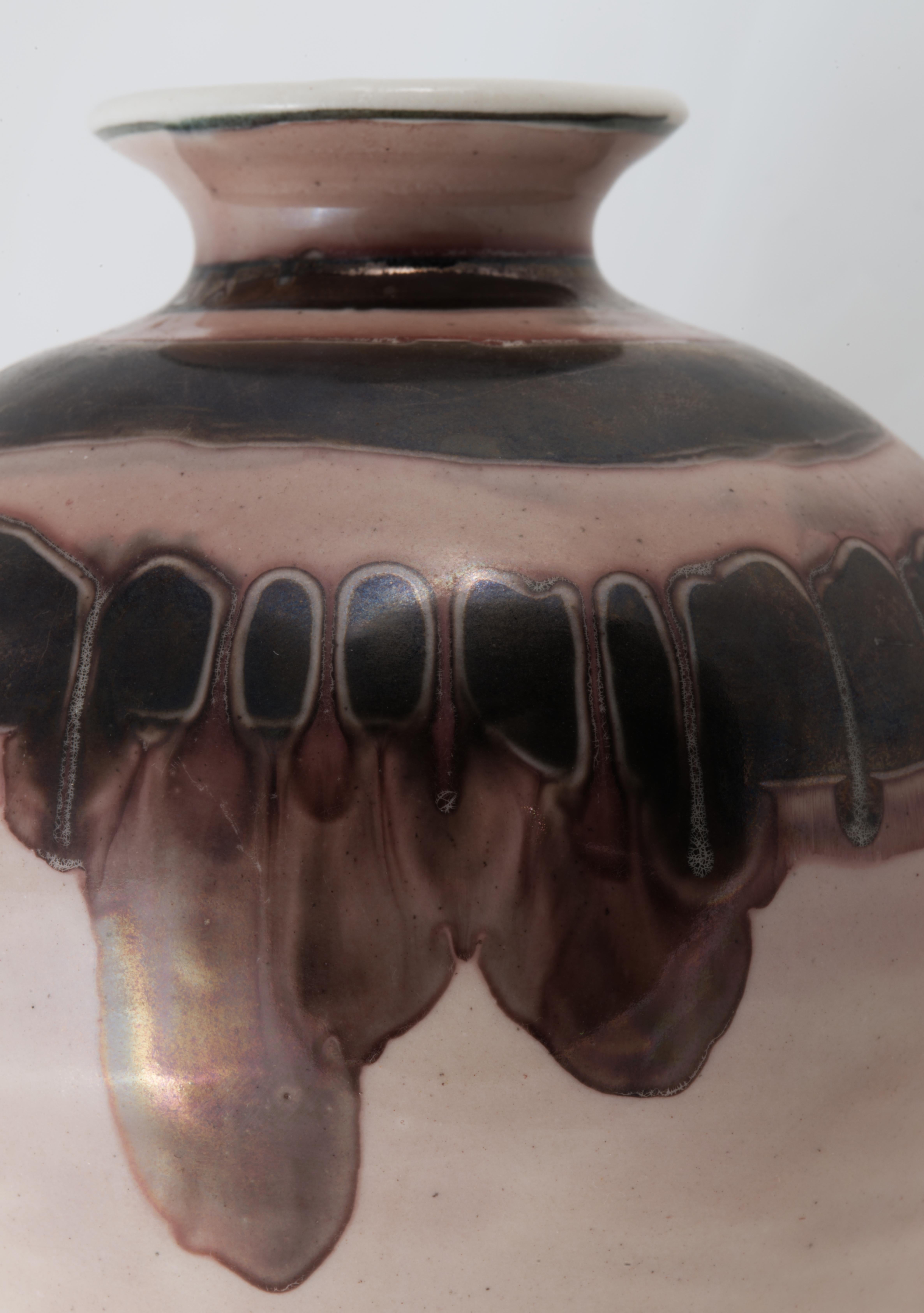 Glazed Doezema Bud Vase, American Studio Art Pottery, 1970s For Sale