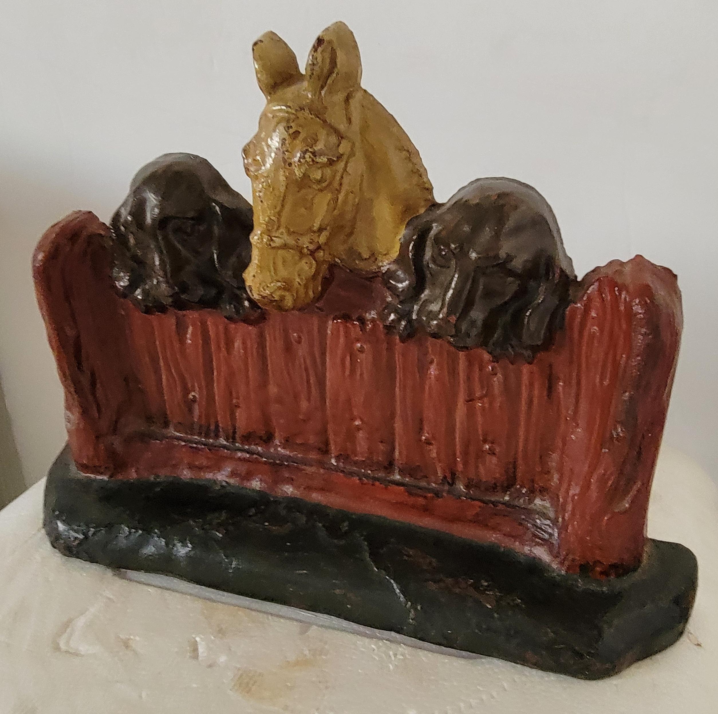 20th Century Dog and Horse Doorstop