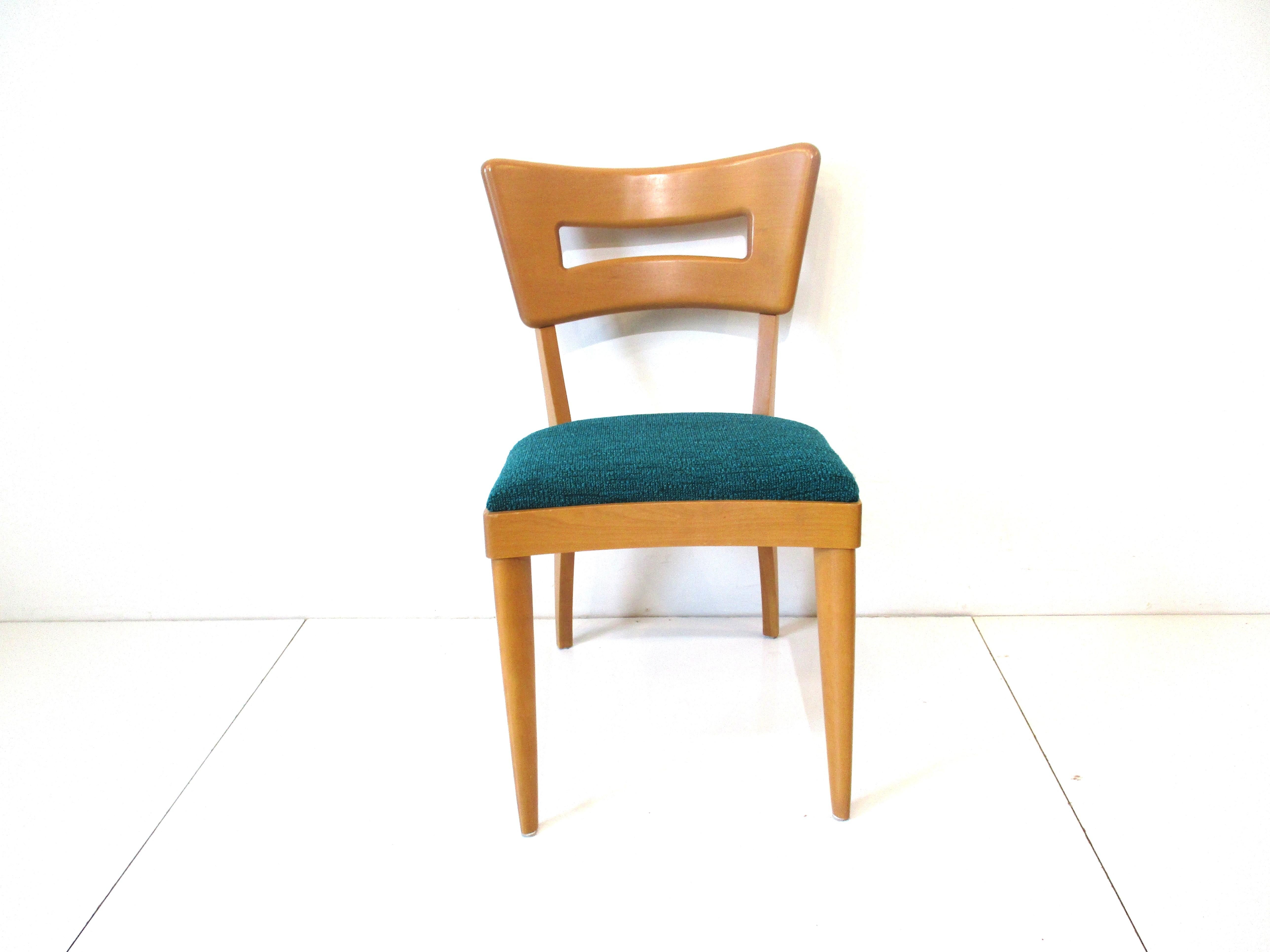 Mid-Century Modern Dog Bone Champagne Toned Dining Chairs by Wakefield