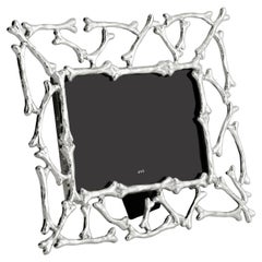 Dog Bone photo Frame made from Silver Metal.