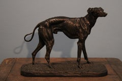 Sculpture de chien en bronze de Pierre Jules Mene, 19ème siècle