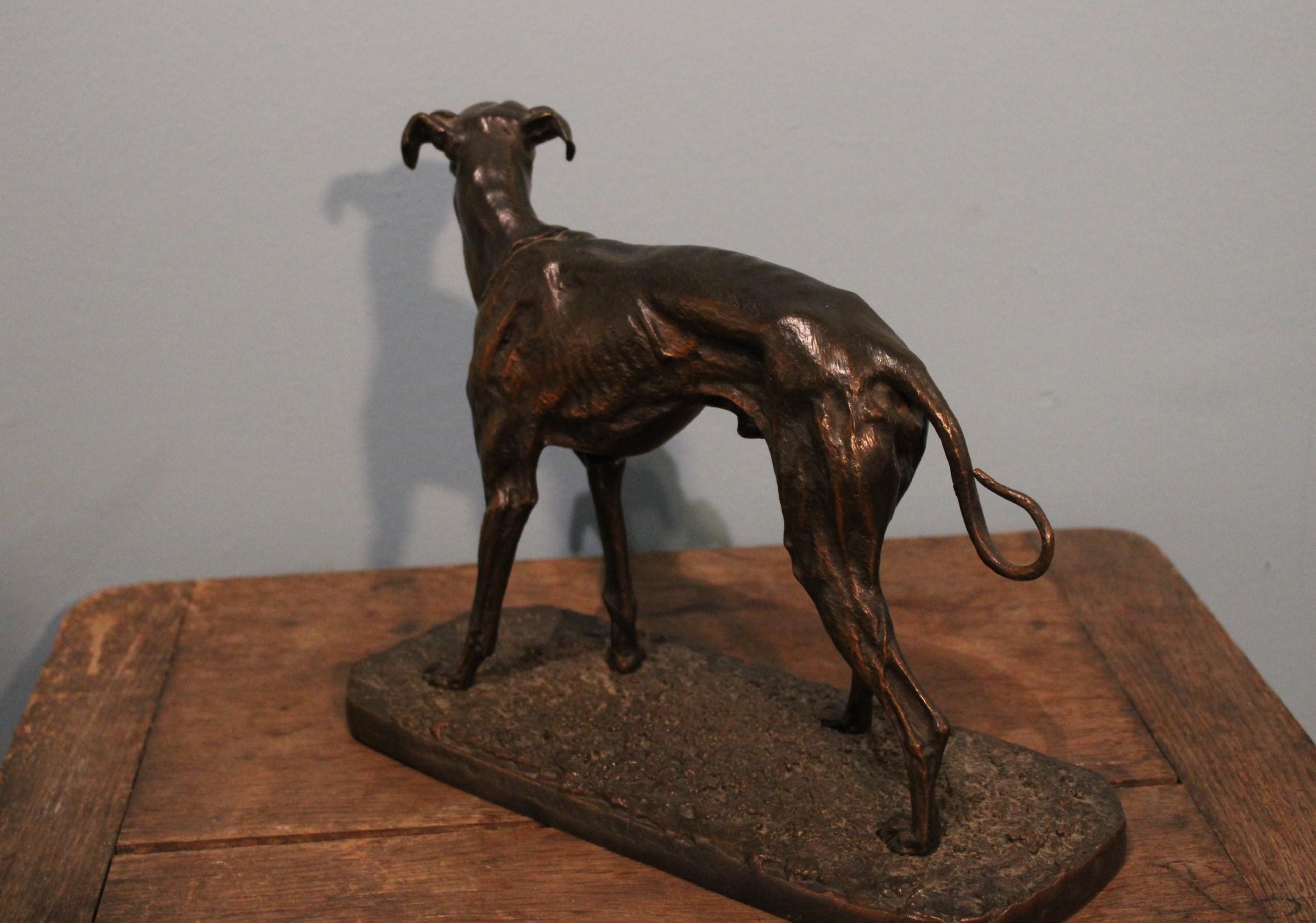 Dog Bronze Sculpture by Pierre Jules Mene, 19th Century 2