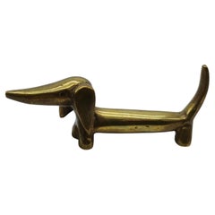 Dog Figurine, Brass, Walter Bosse Vienna, Austria