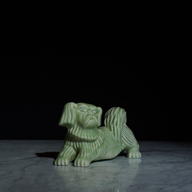 Mid-20th Century Dog Figurine in Porcelain by Gunnar Nylund