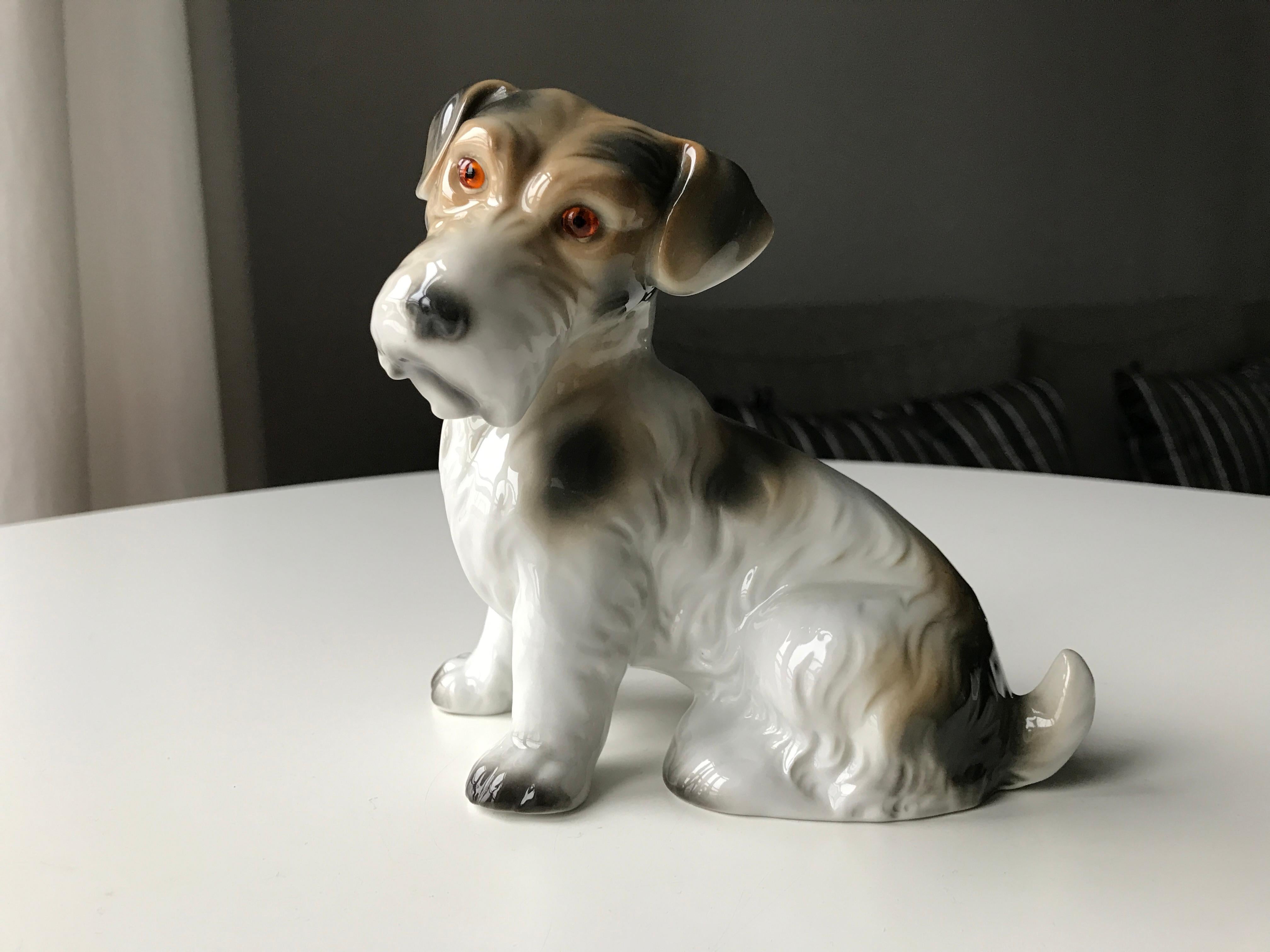 Dog Figurine Ozon/Perfume Lamp Early 20th Century Table Lamp by Fog and Mørup In Good Condition For Sale In Copenhagen, DK