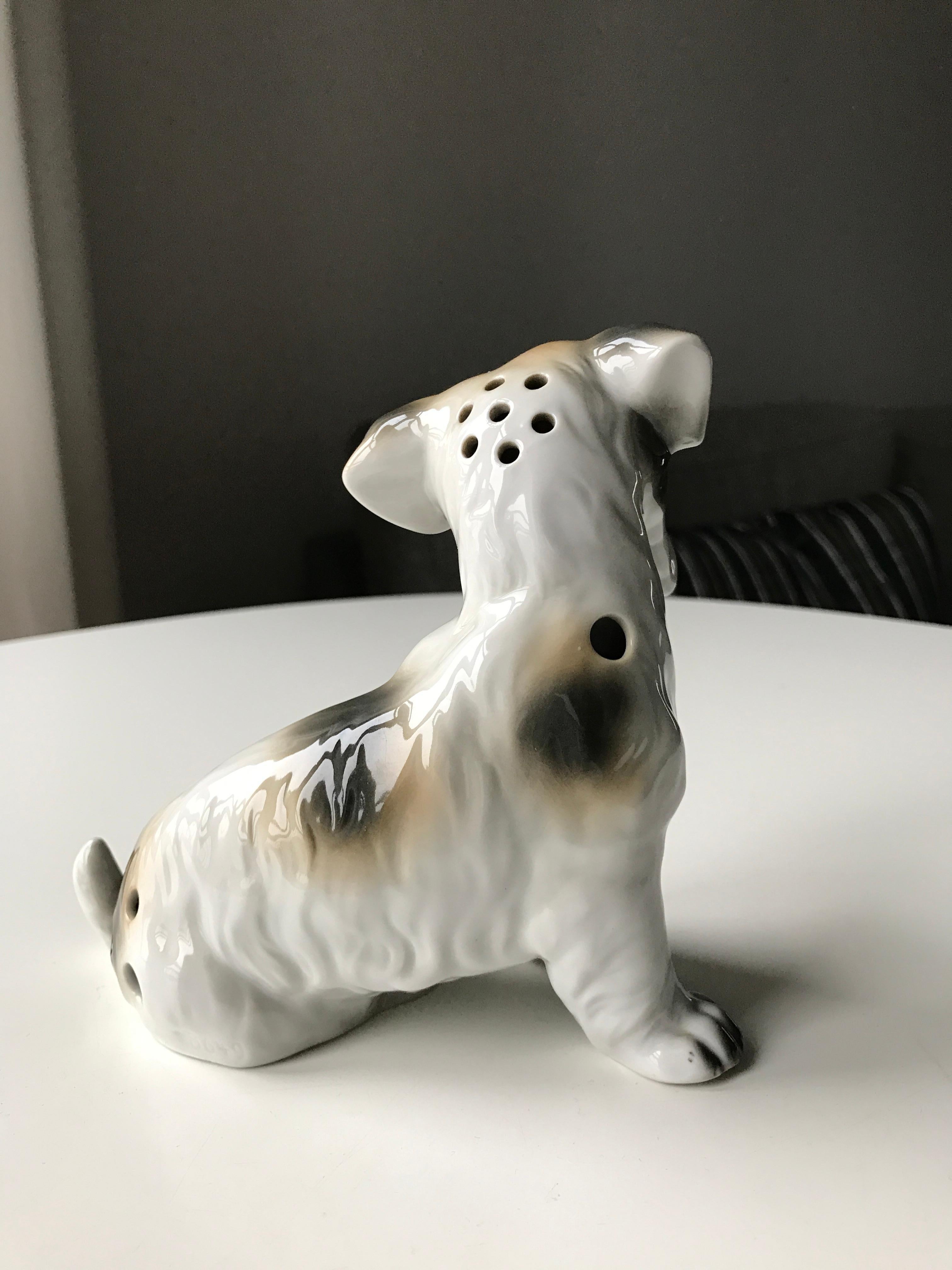 Dog Figurine Ozon/Perfume Lamp Early 20th Century Table Lamp by Fog and Mørup For Sale 1