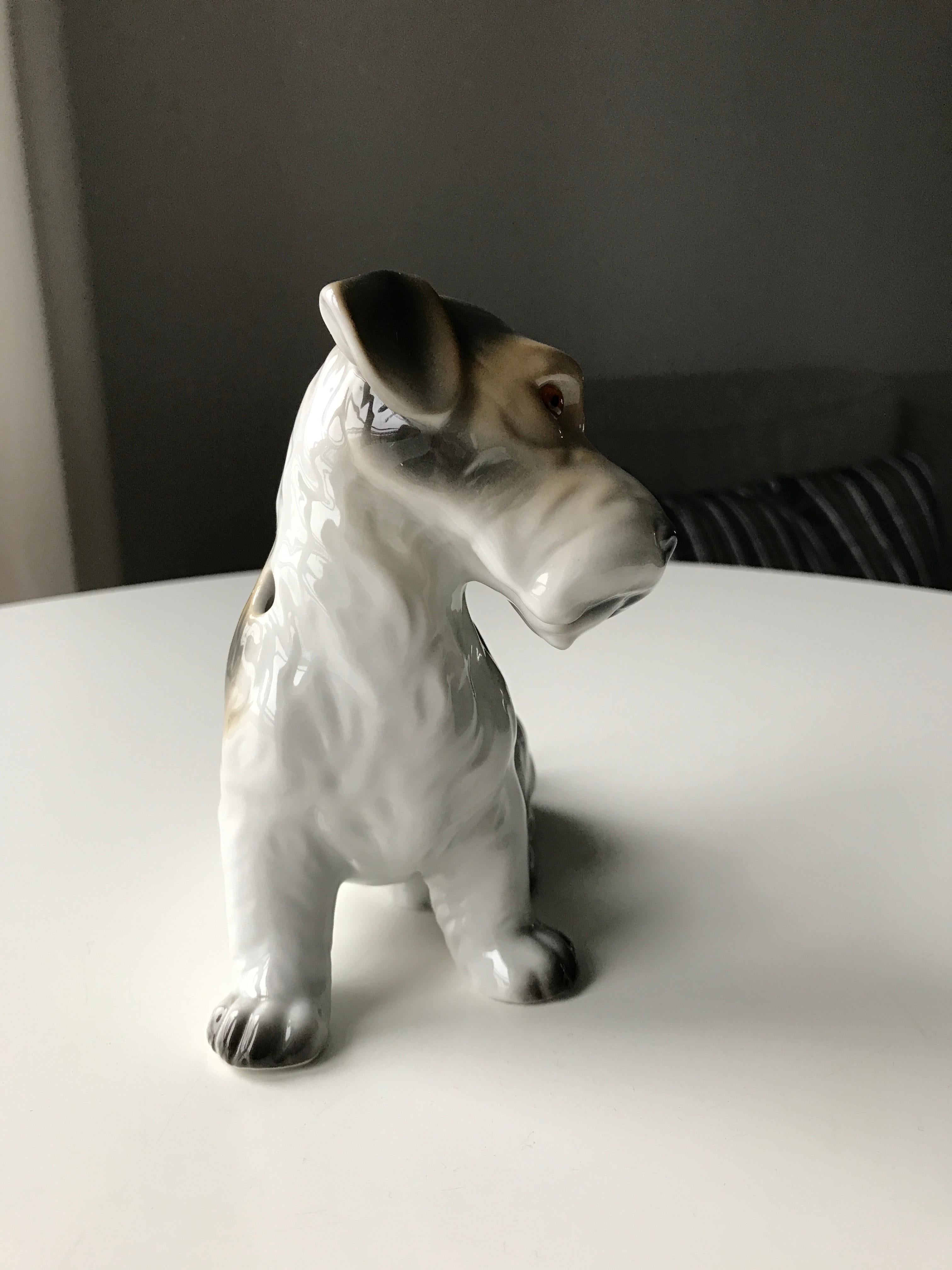 Dog Figurine Ozon/Perfume Lamp Early 20th Century Table Lamp by Fog and Mørup For Sale 2