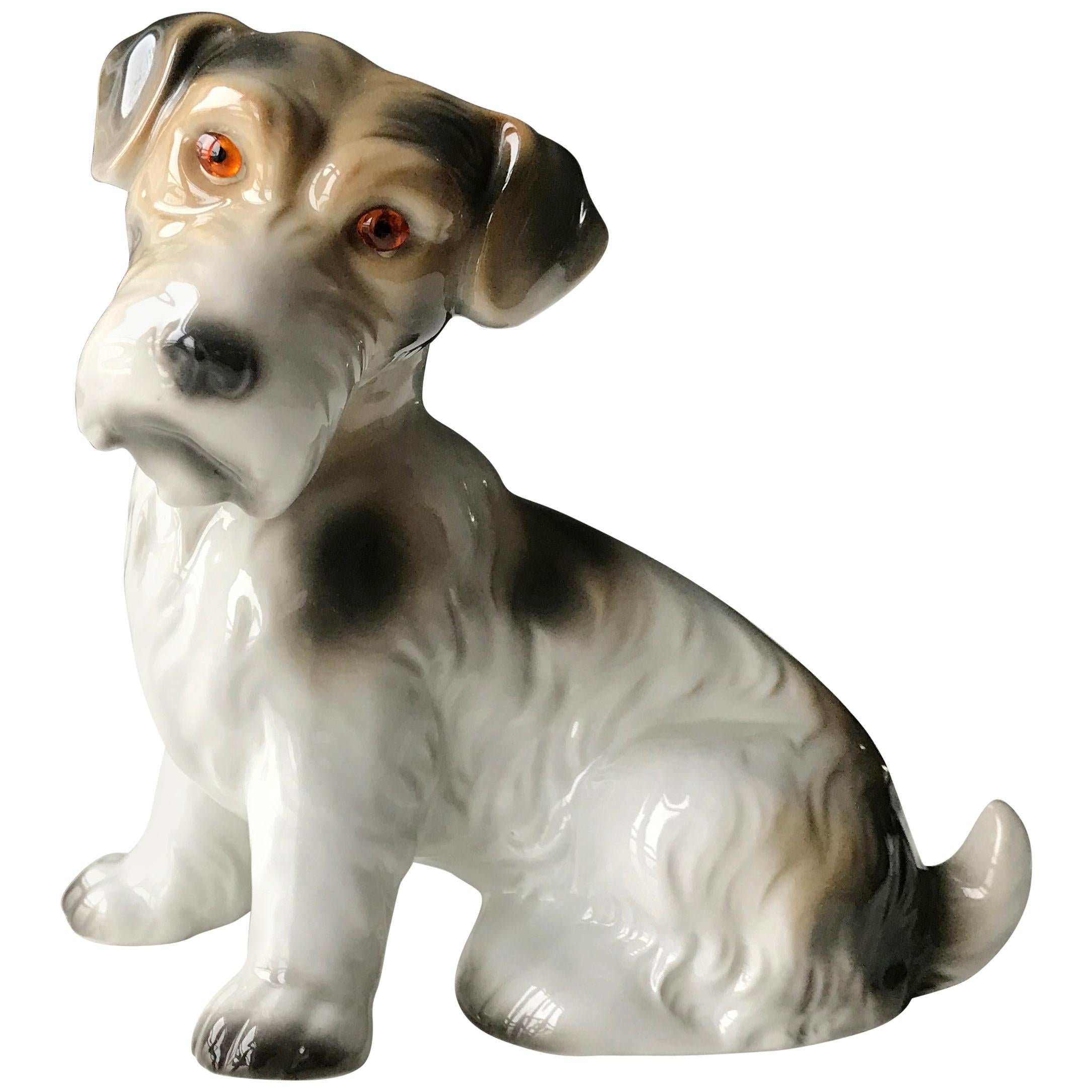 Dog Figurine Ozon/Perfume Lamp Early 20th Century Table Lamp by Fog and Mørup For Sale