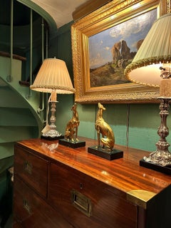 Dog Greyhound Bookends Sculptures on Marble Base Style Art Deco Silvered Bronze