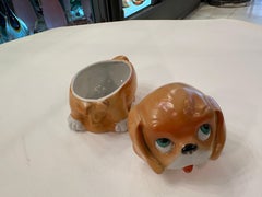 Dog in ceramic, 1935, Art Deco. Sign German