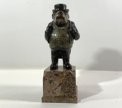 Dog in Hat and Topcoat Statue