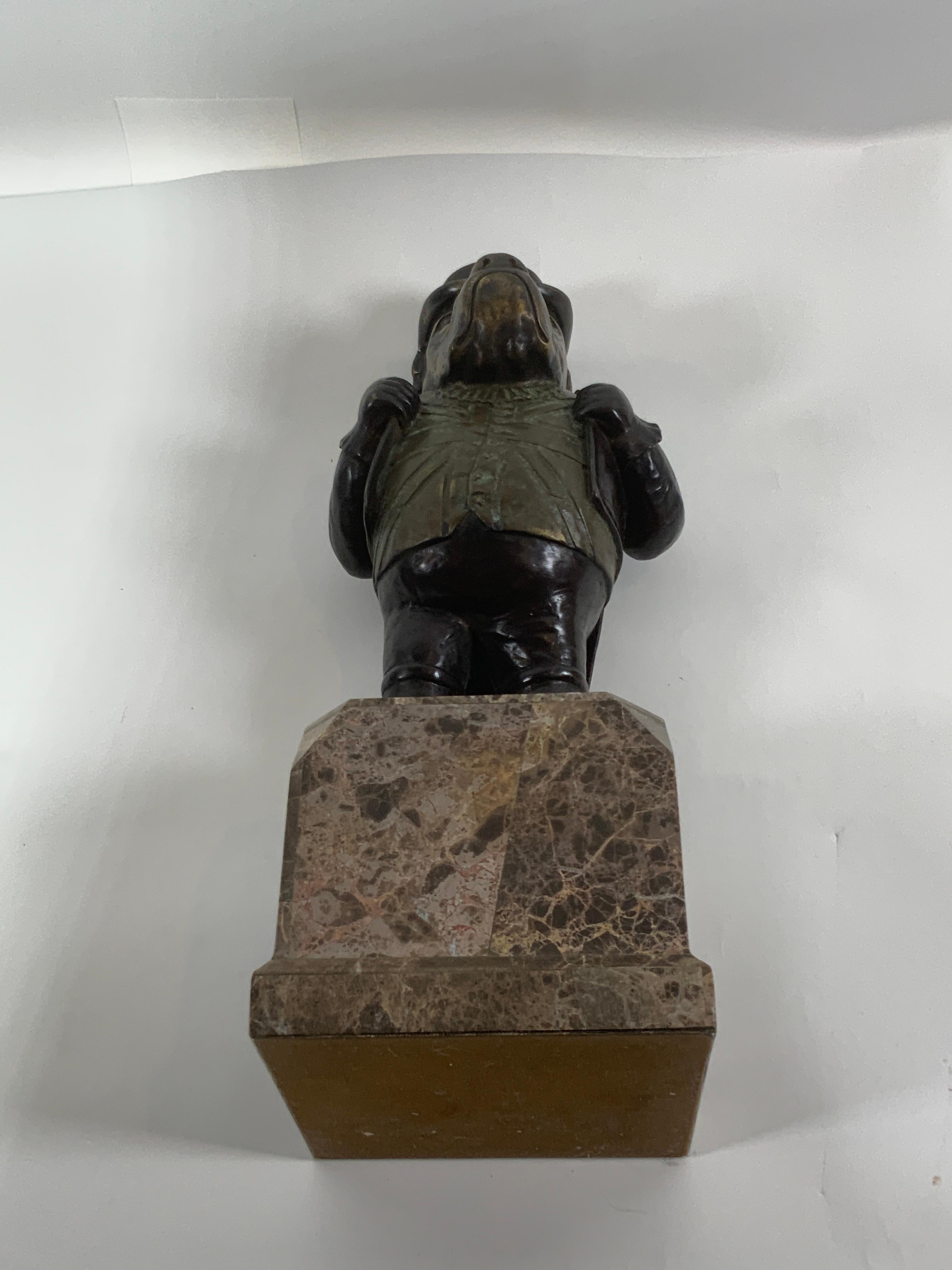 Dog in Hat and Topcoat Statue For Sale 2