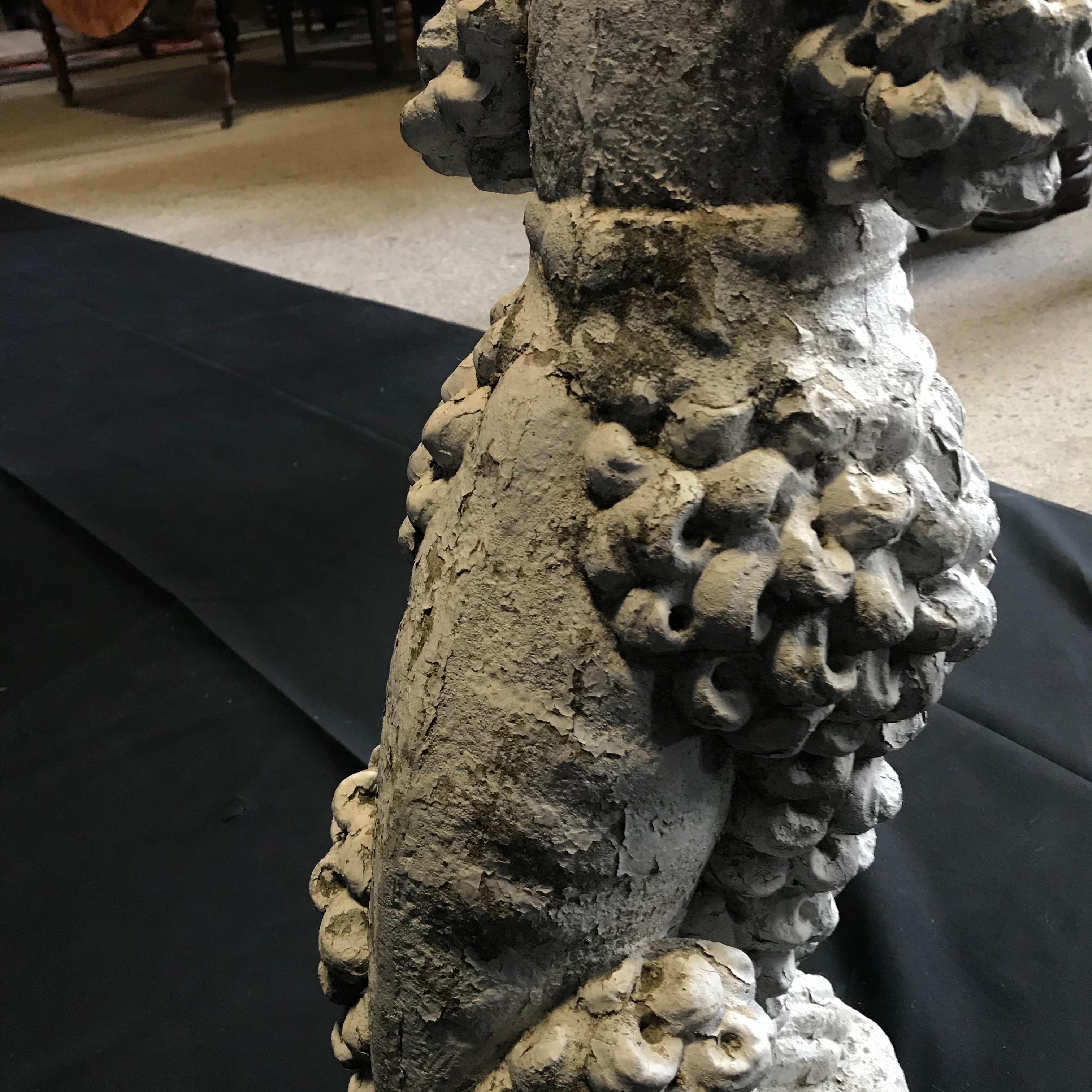 Dog Lovers' Life-Sized Stone French Poodle Sculpture Statue 2