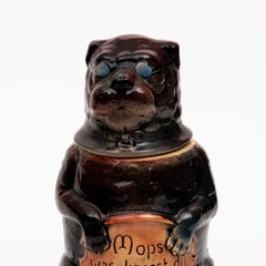 Dog Mops Pug Stein Wearing Glasses