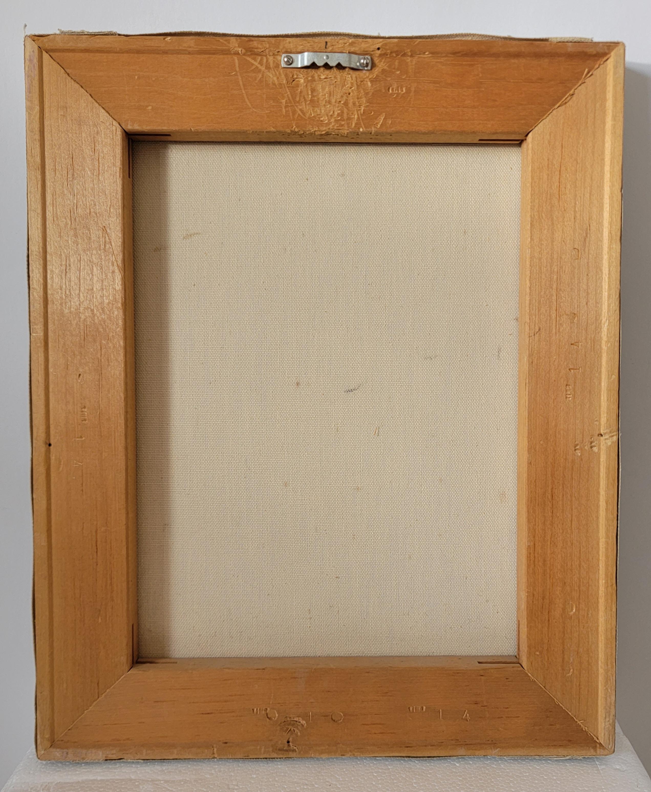 Dipinto a mano Pittura a olio su cane, firmata e datata in vendita