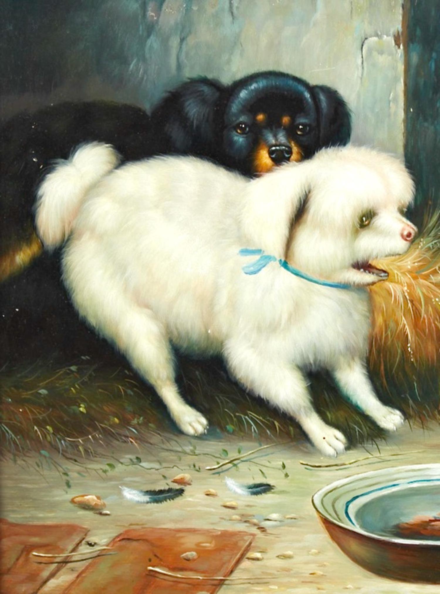 Dog Painting, 19th Century (Viktorianisch) im Angebot