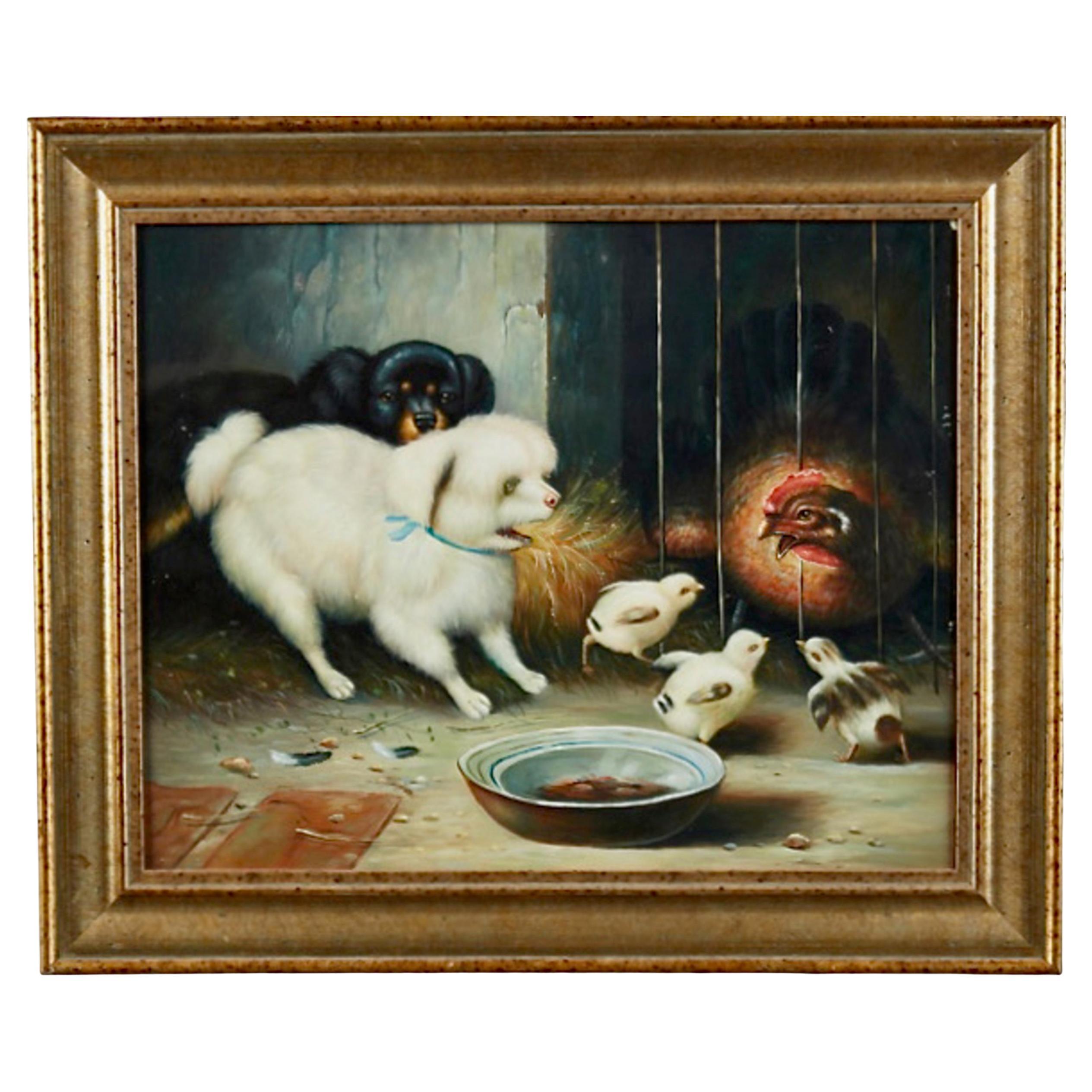 Dog Painting, 19th Century im Angebot