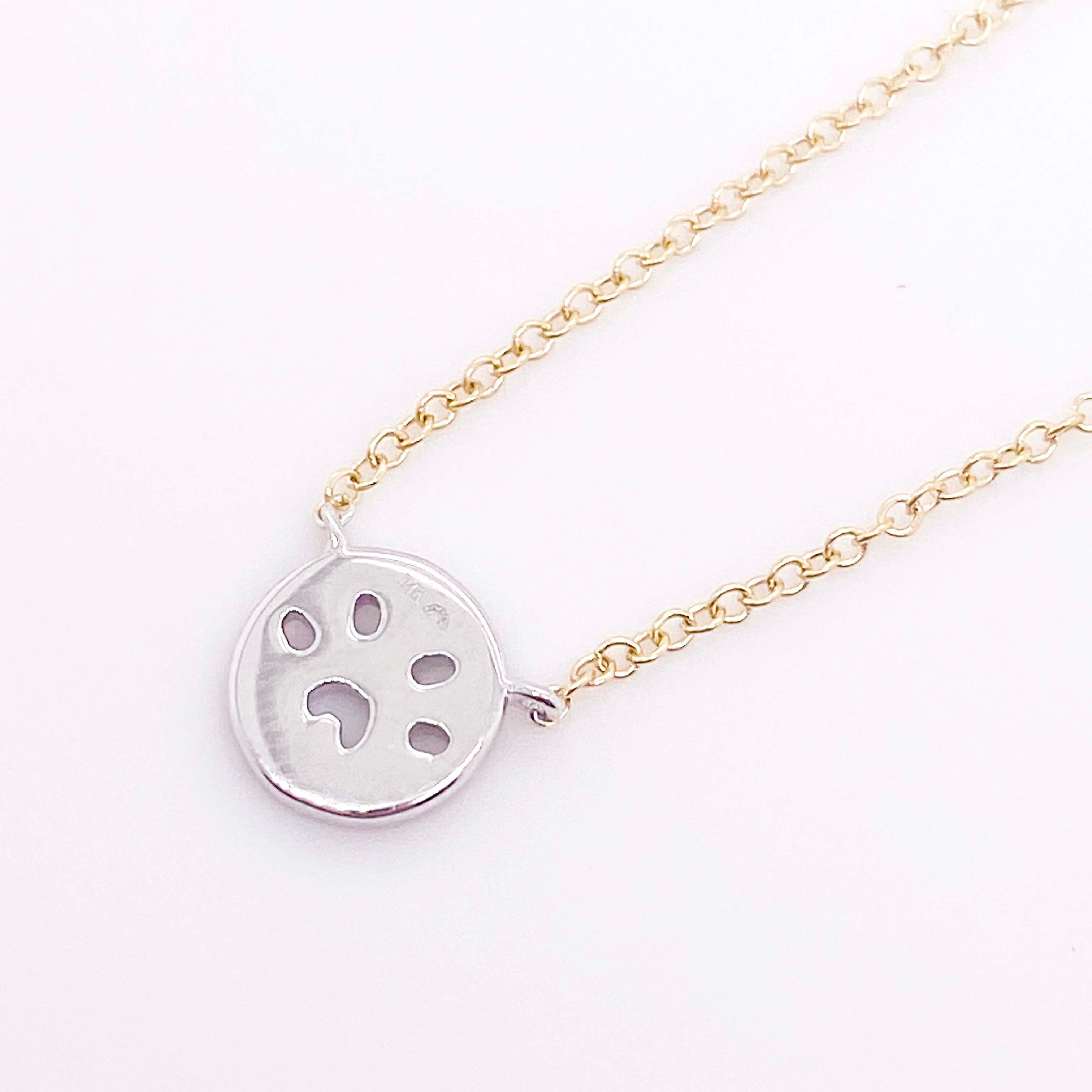 dog paw diamond necklace