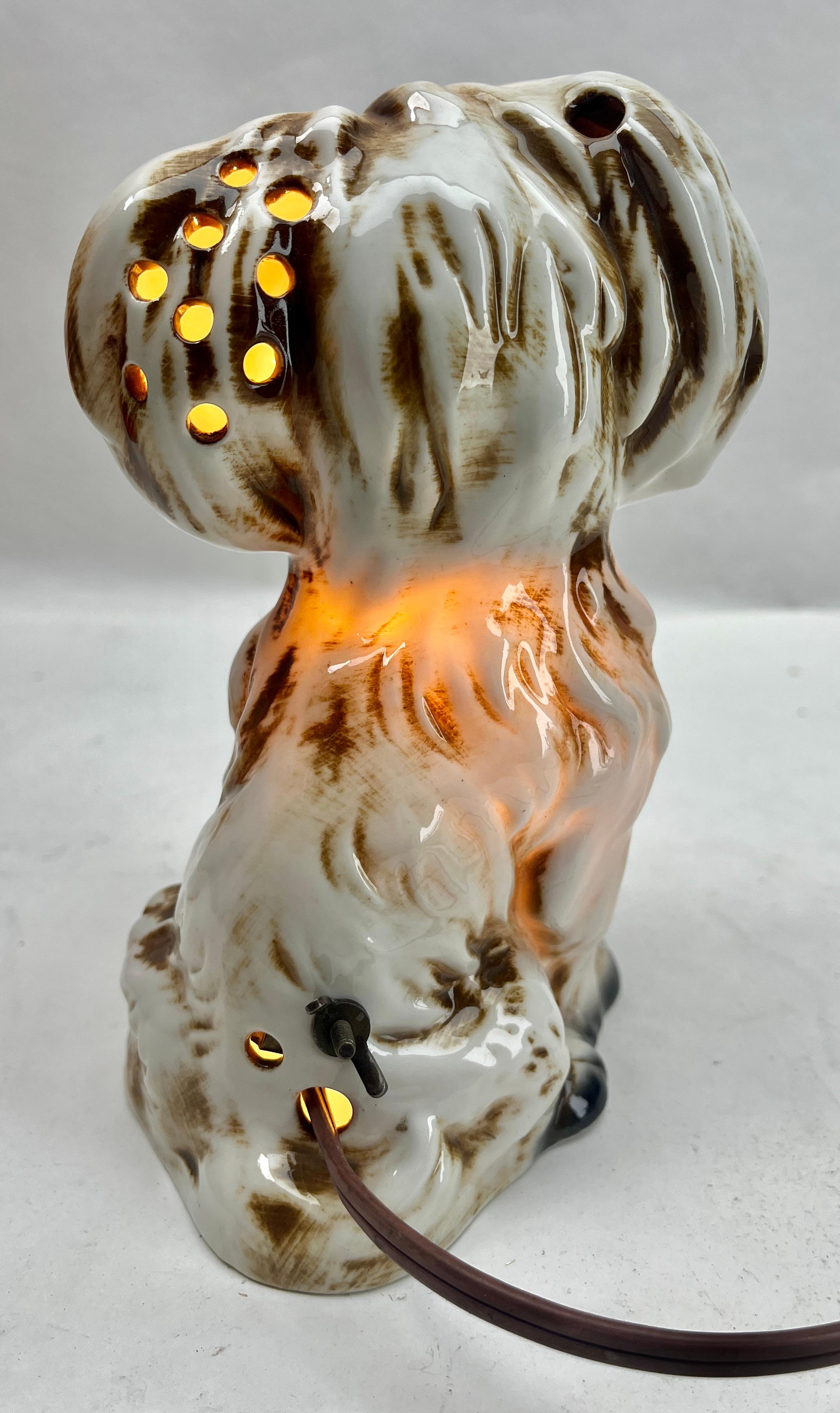 Art Nouveau Dog Perfume Lamp / Air Purifier /Carl Scheidig Gräfenthal, Germany, circa 1930s For Sale