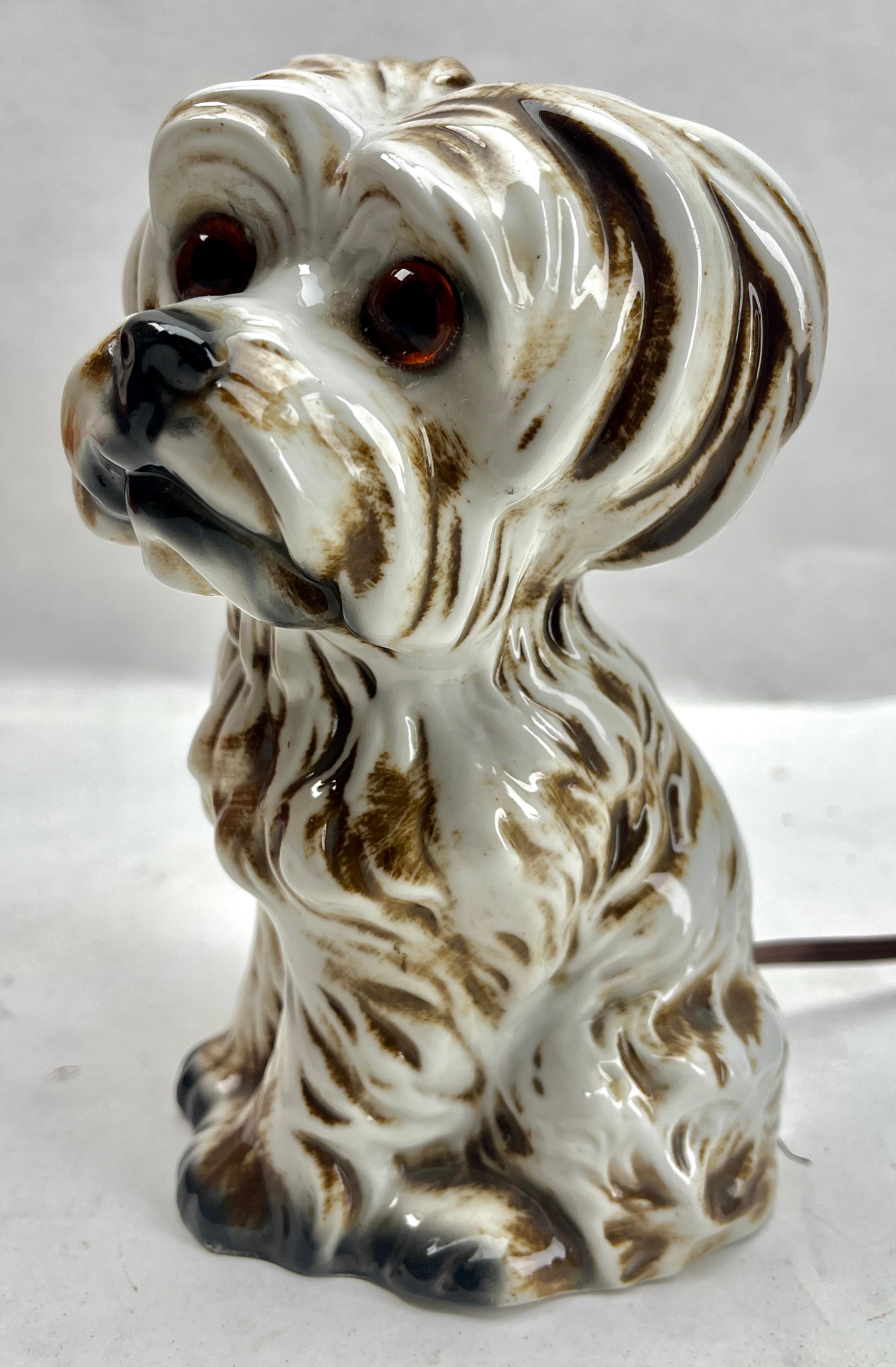 Ceramic Dog Perfume Lamp / Air Purifier /Carl Scheidig Gräfenthal, Germany, circa 1930s For Sale