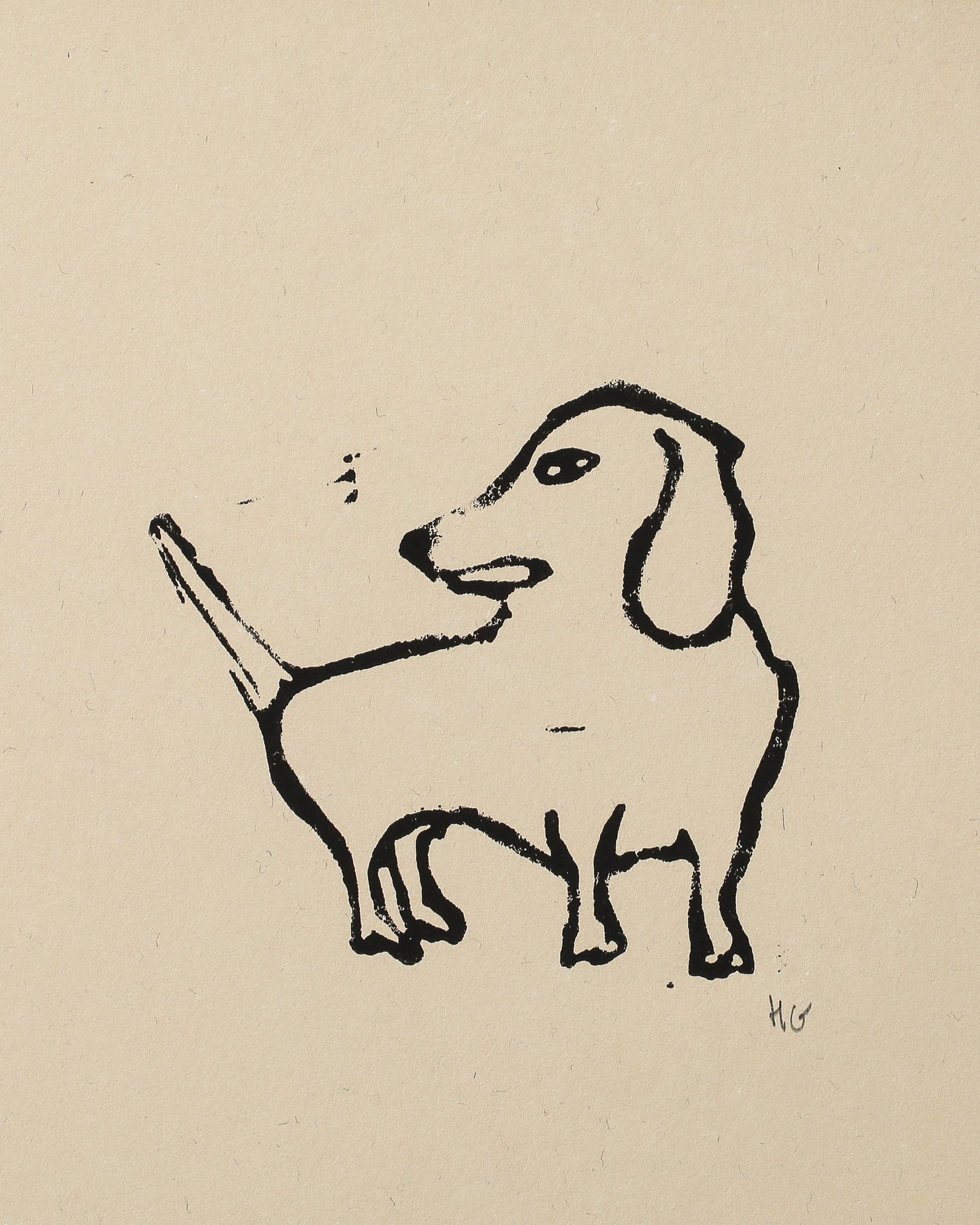 Paint Dog Print by Hugo Guiness, England, c. 1990