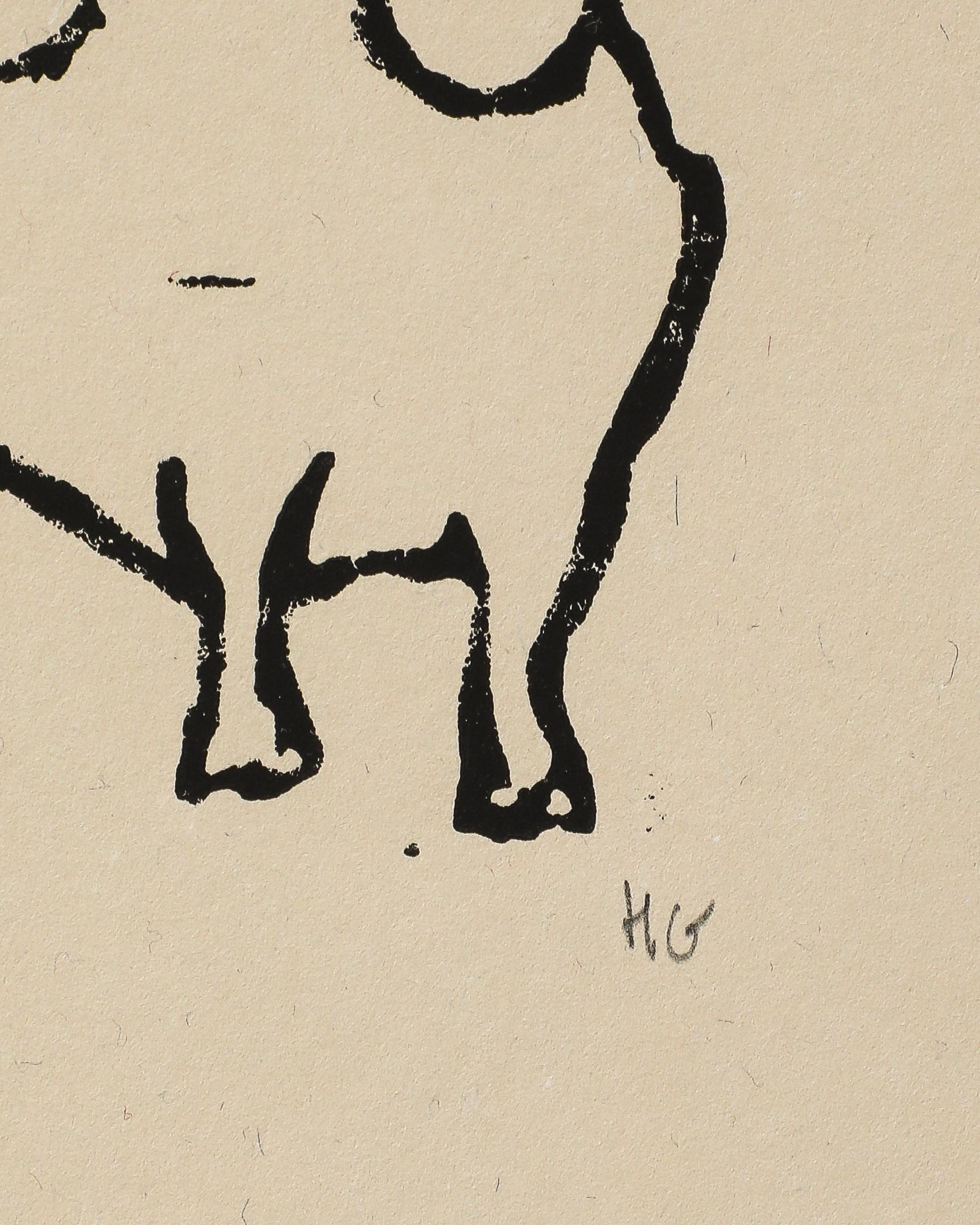 Dog Print by Hugo Guiness, England, c. 1990 1