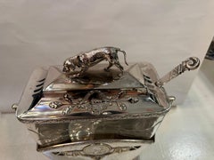 Dog Punch Bowl, Jugendstil, Art Nouveau, Liberty, 1910, Argentor, WMF