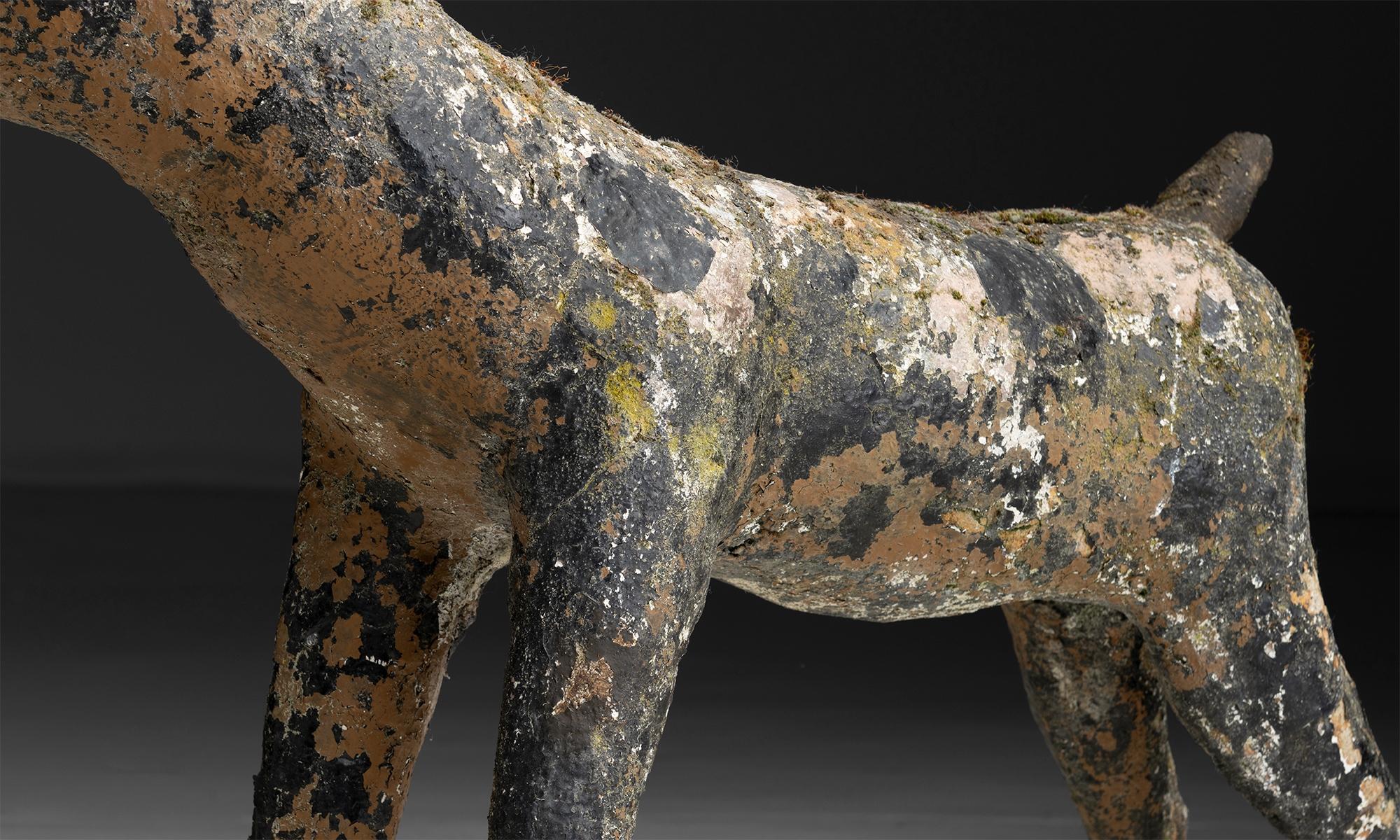 French Dog Sculpture, France 1900