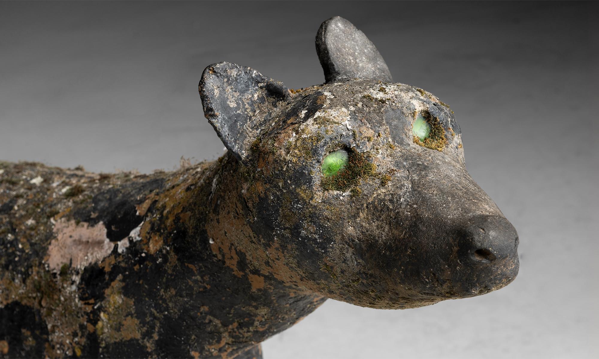 Stone Dog Sculpture, France 1900