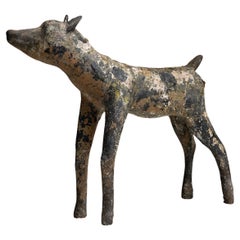 Dog Sculpture, France 1900