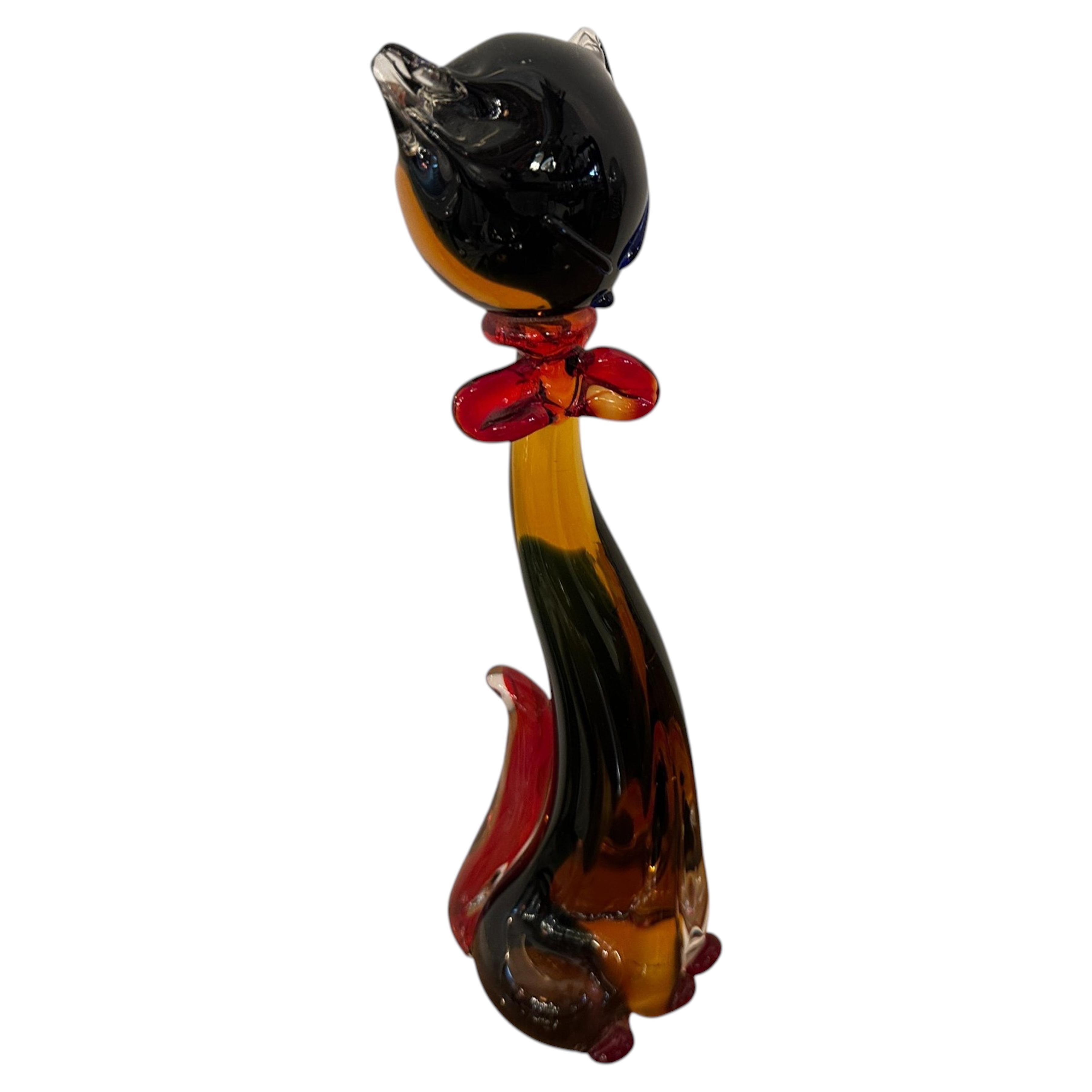 Sculpture de chien en verre de Murano, milieu du siècle dernier, Italie, 1950
