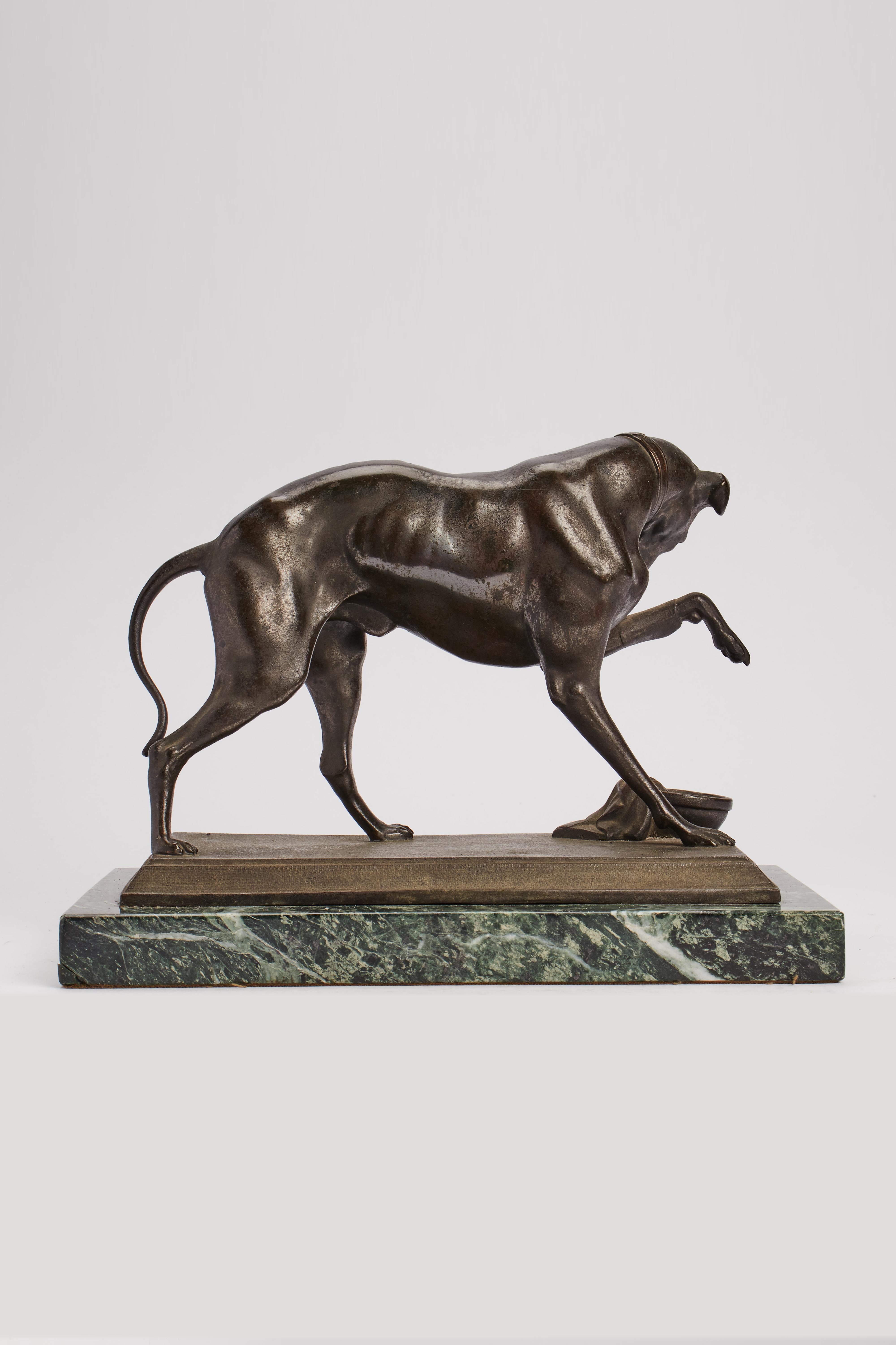 French Dog Sculpture of a Grayhound, France, 1890 For Sale