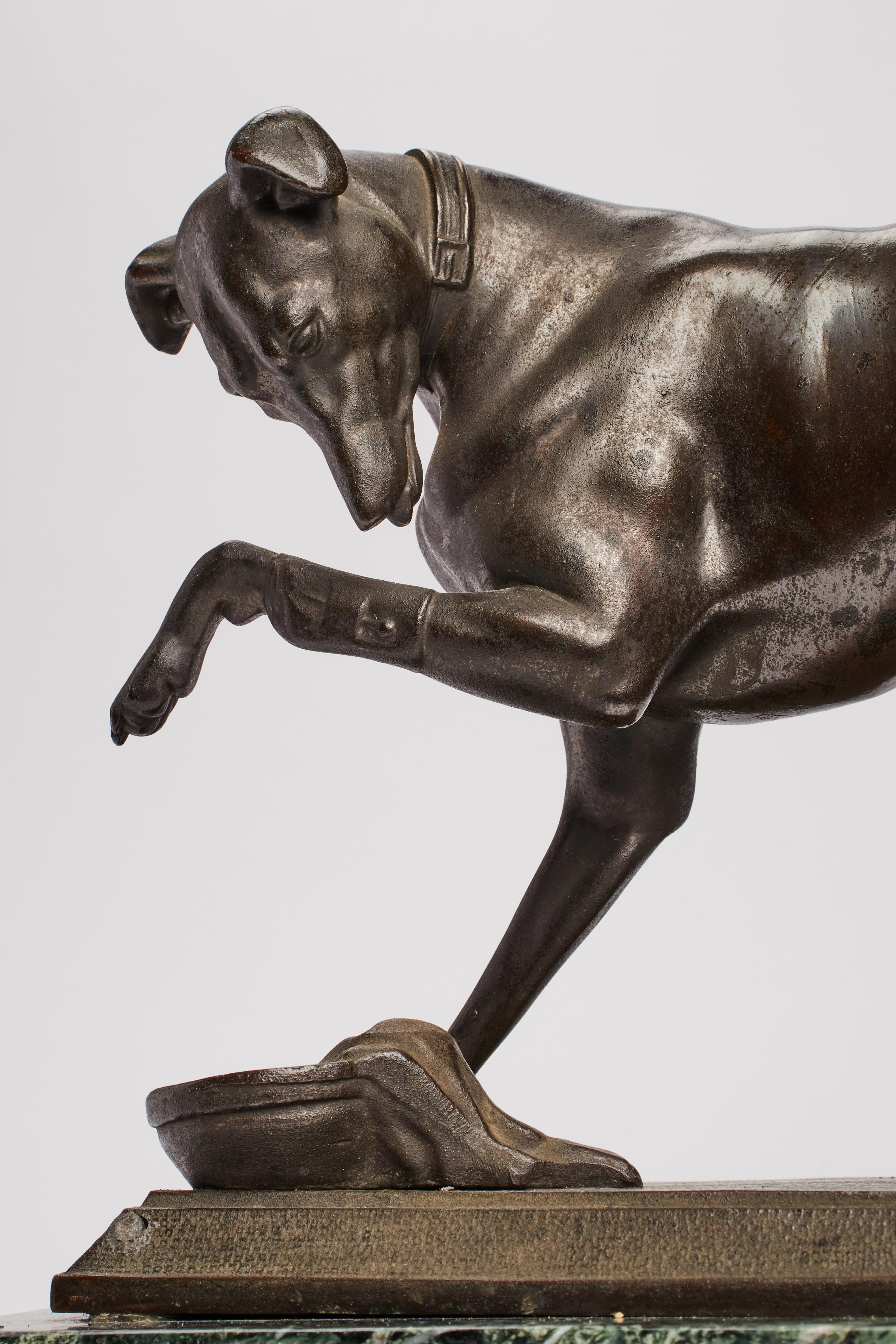 19th Century Dog Sculpture of a Grayhound, France, 1890 For Sale